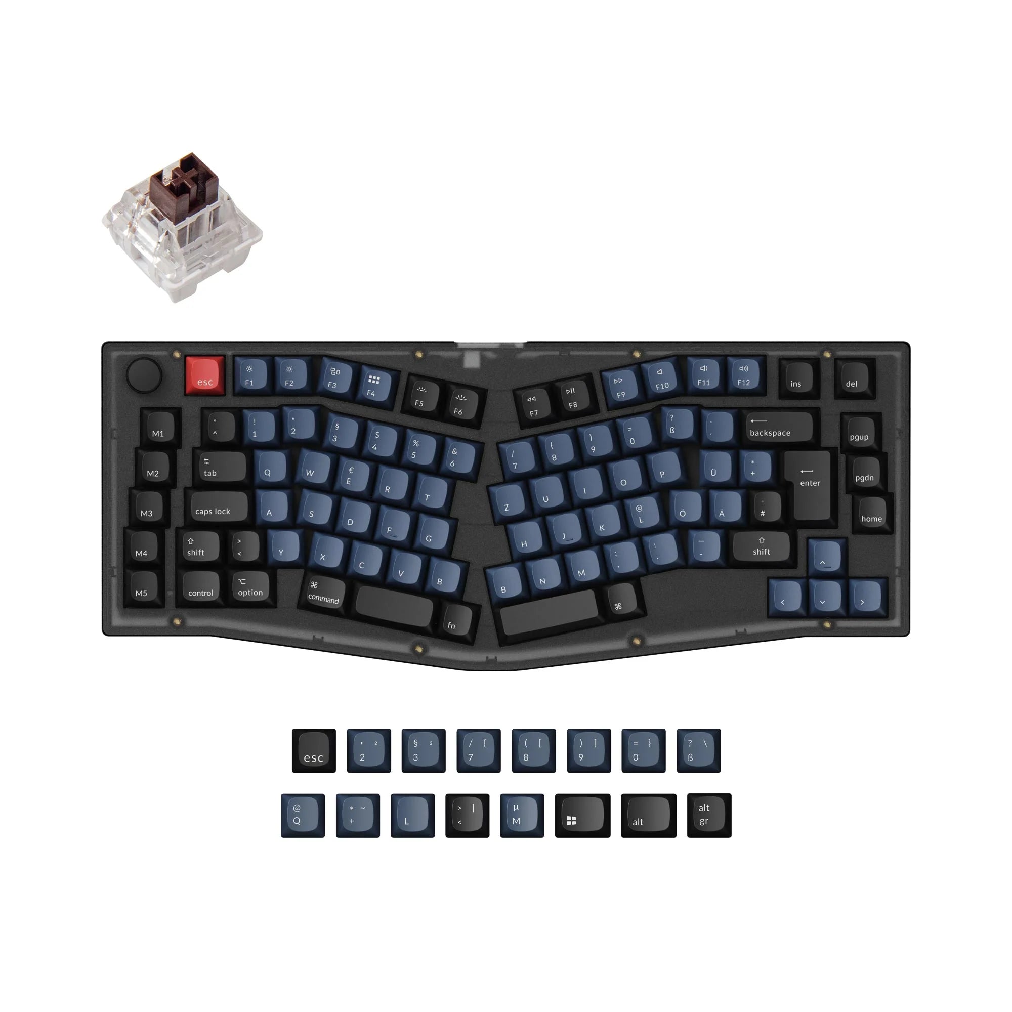 Keychron V10 (Alice Layout) QMK Custom Mechanical Keyboard ISO Layout Collection - View 6
