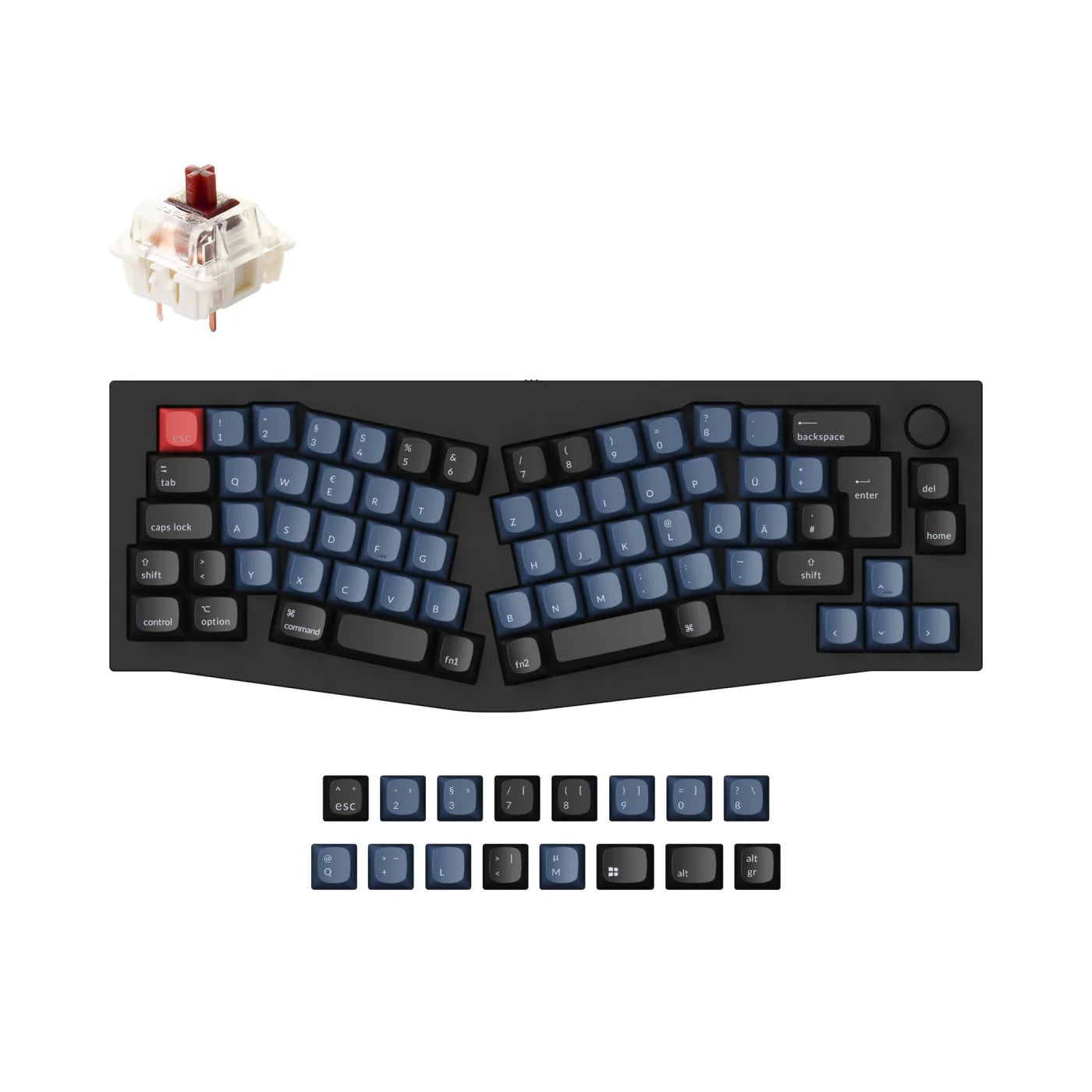 Keychron Q8 (Alice Layout) QMK Custom Mechanical Keyboard ISO Layout Collection - View 2