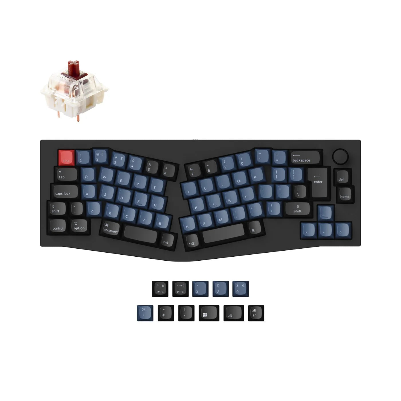 Keychron Q8 (Alice Layout) QMK Custom Mechanical Keyboard ISO Layout Collection - View 4
