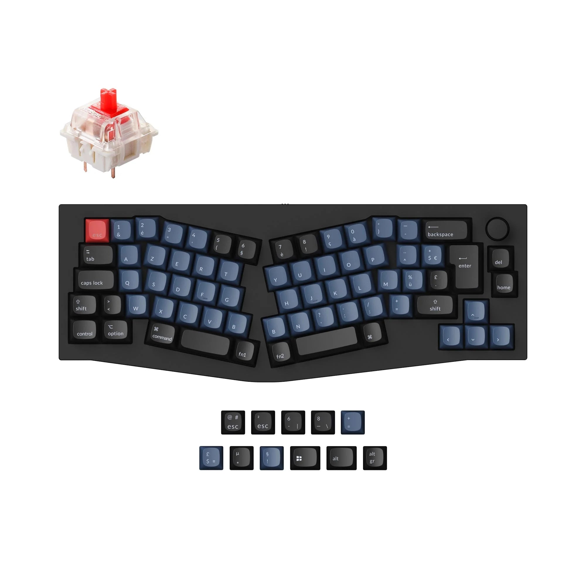 Keychron Q8 (Alice Layout) QMK Custom Mechanical Keyboard ISO Layout Collection - View 5