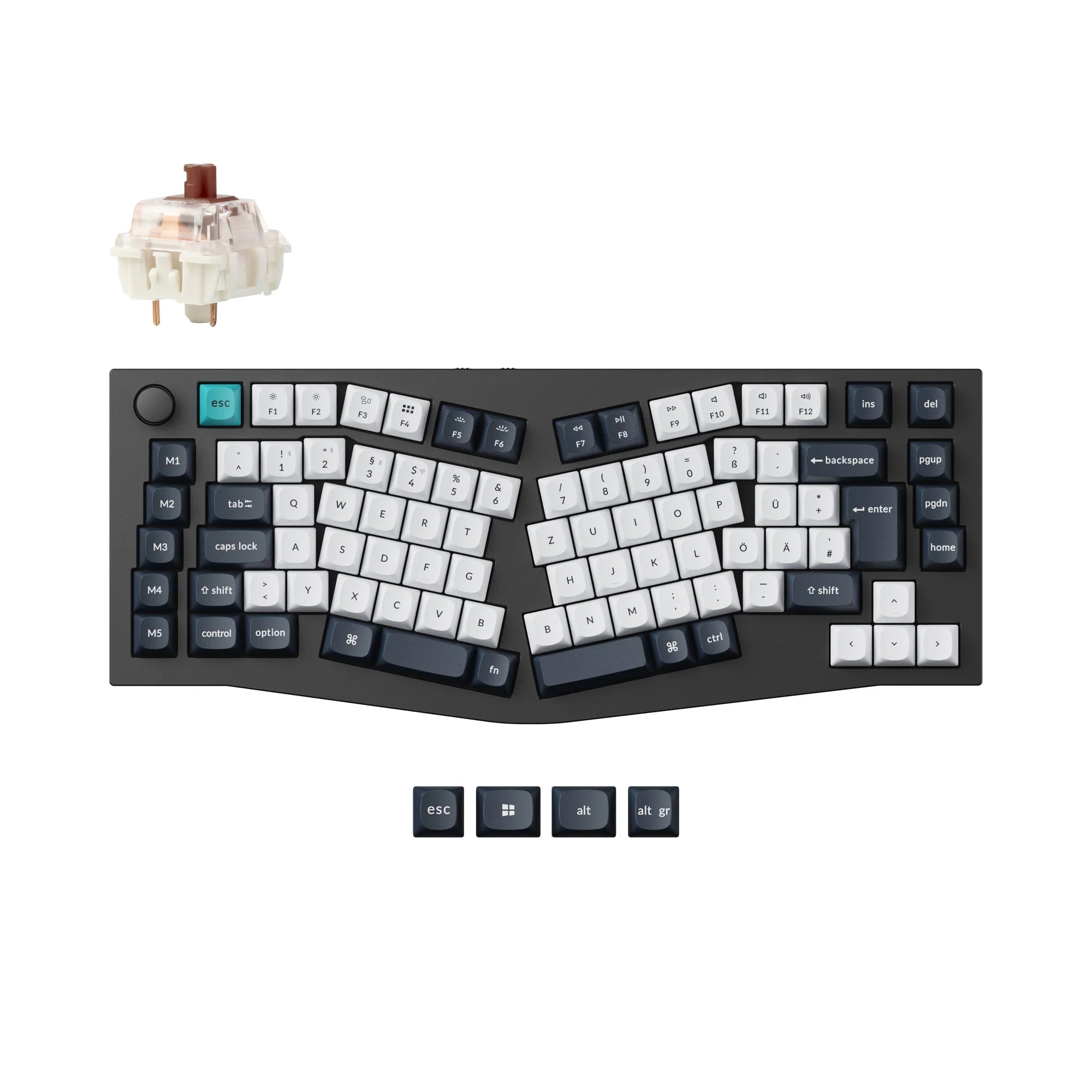 Keychron Q10 Max (Alice Layout) QMK Custom Mechanical Keyboard ISO Layout - View 2