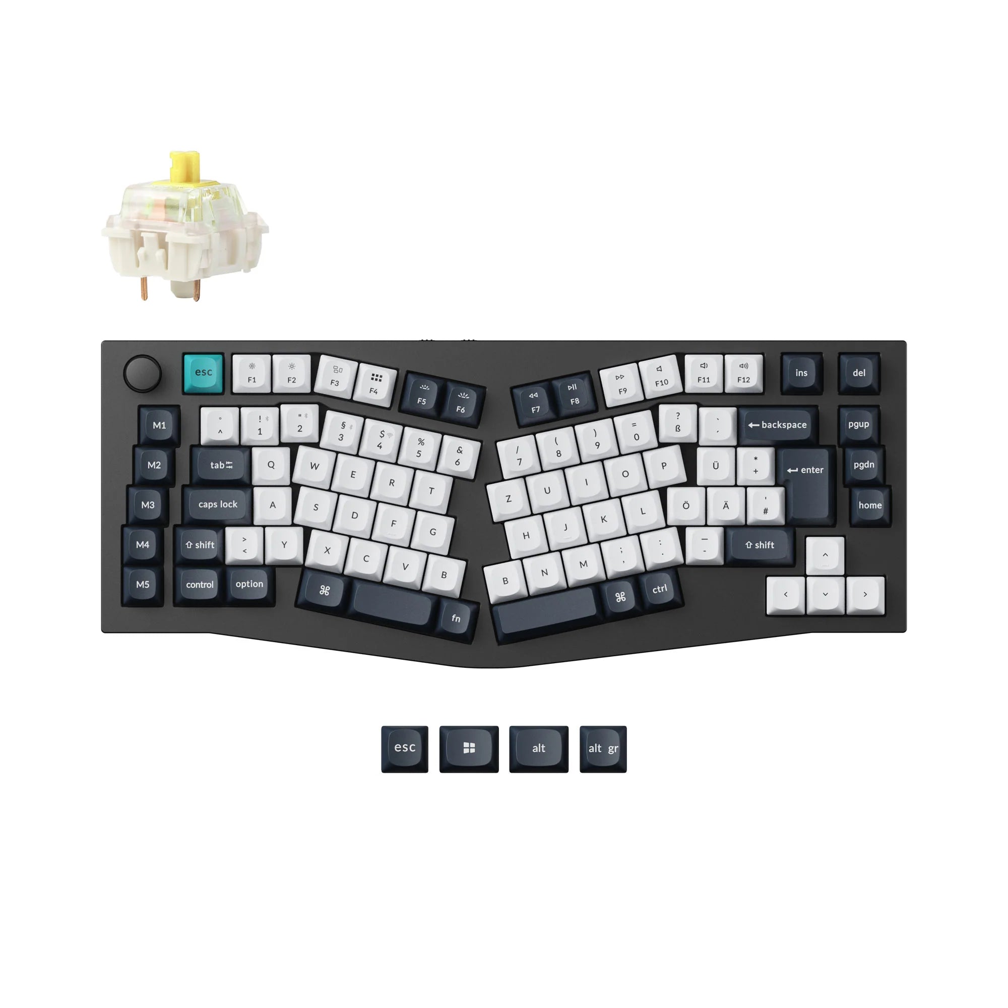 Keychron Q10 Max (Alice Layout) QMK Custom Mechanical Keyboard ISO Layout - View 3