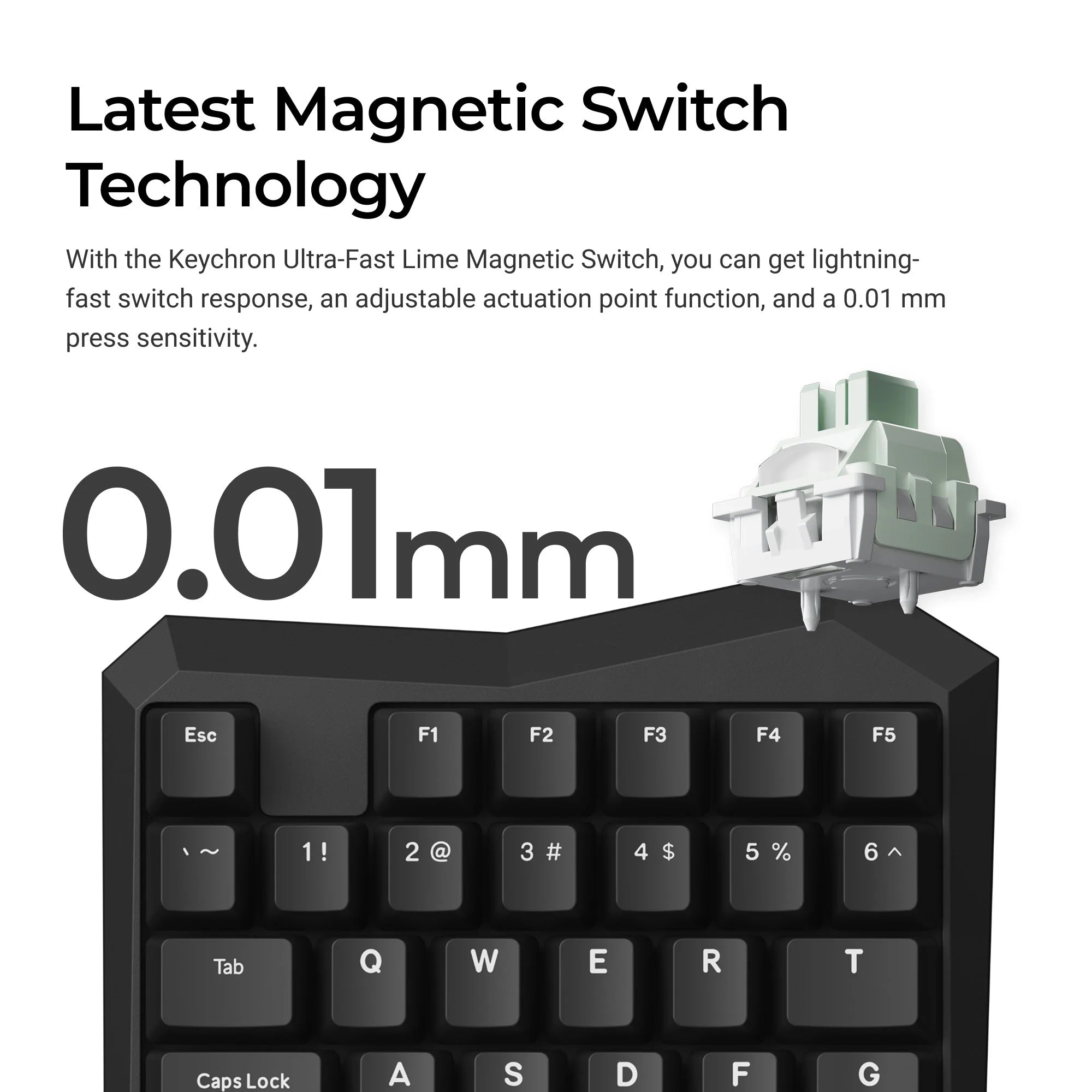 Keychron C0 HE One Handed Magnetic Switch Gaming Keyboard - View 2