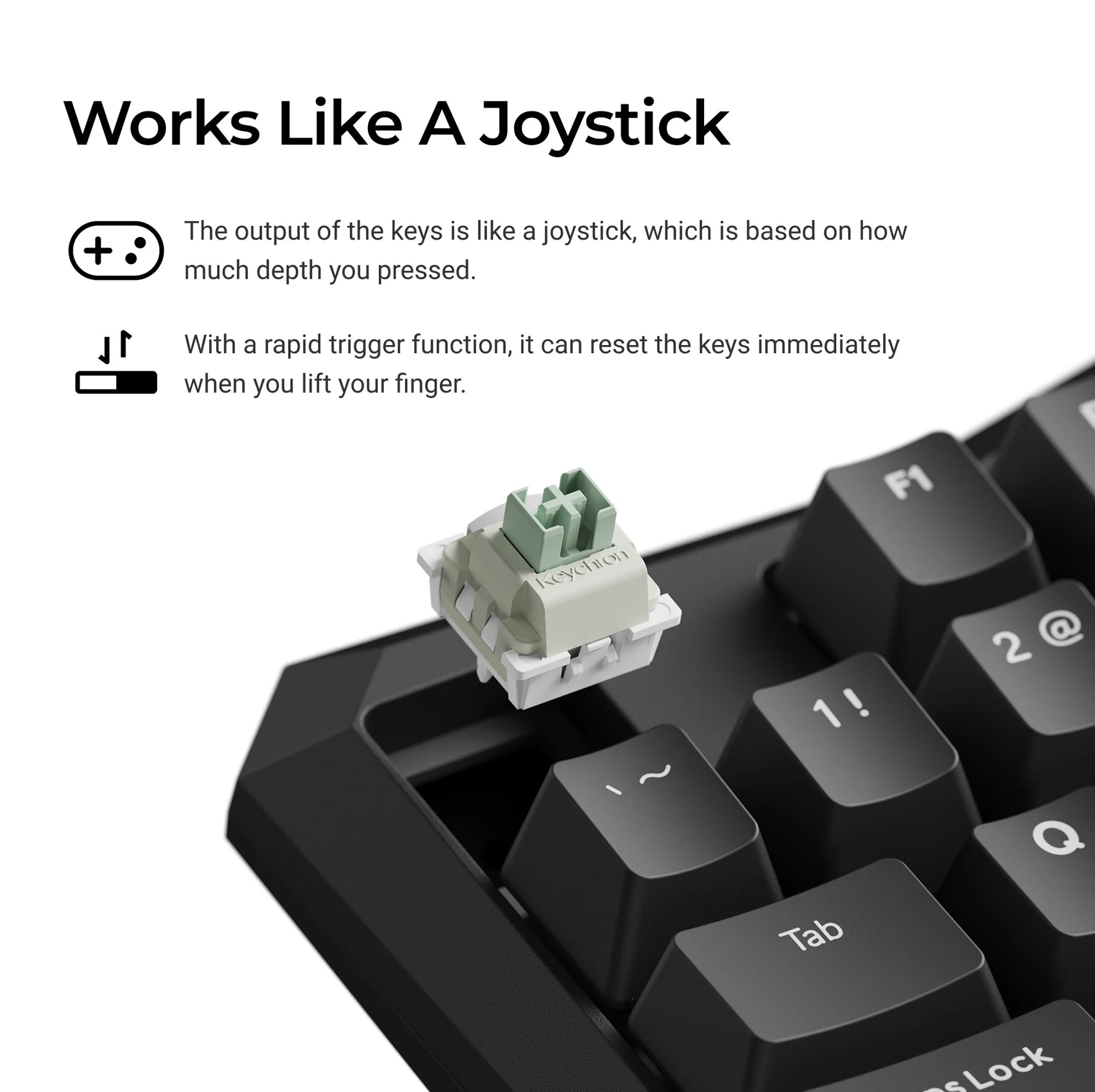 Keychron C0 HE One Handed Magnetic Switch Gaming Keyboard - View 3