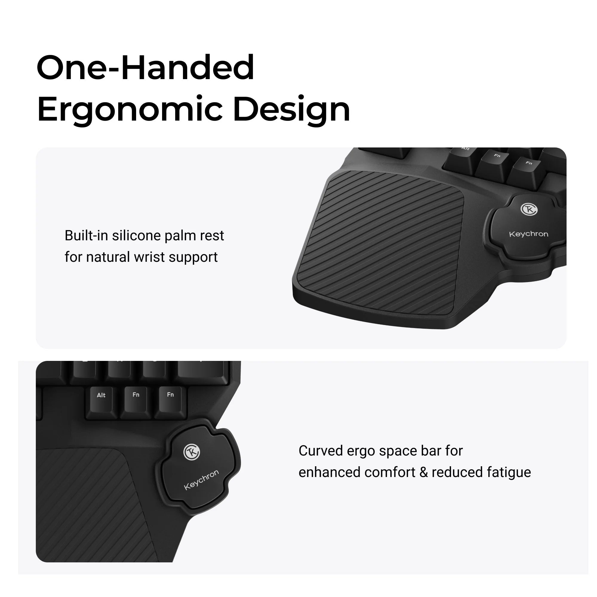 Keychron C0 HE One Handed Magnetic Switch Gaming Keyboard - View 5