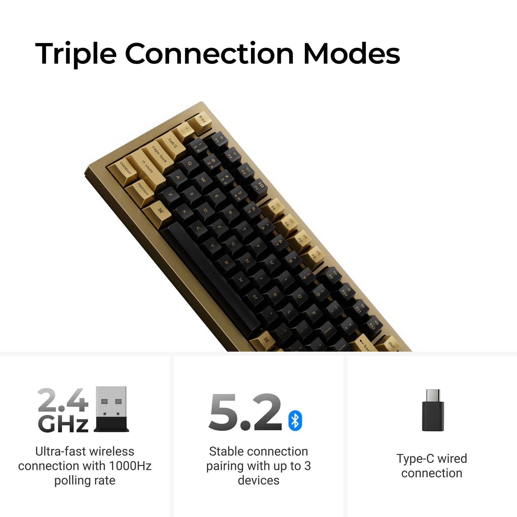 Keychron Q1 HE QMK Wireless Custom Keyboard - Copper Edition - View 5