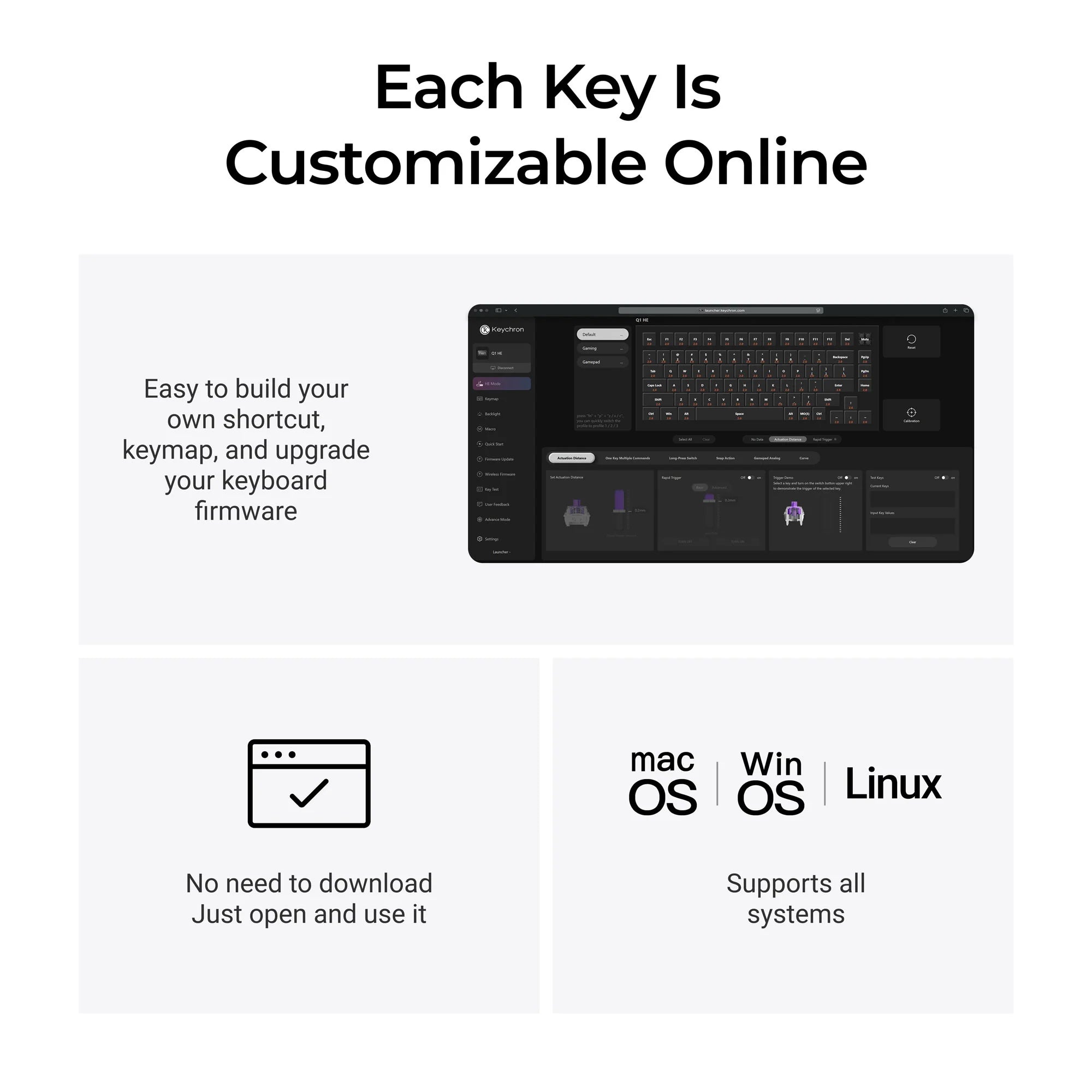 Keychron Q1 HE QMK Wireless Custom Keyboard - Copper Edition - View 6