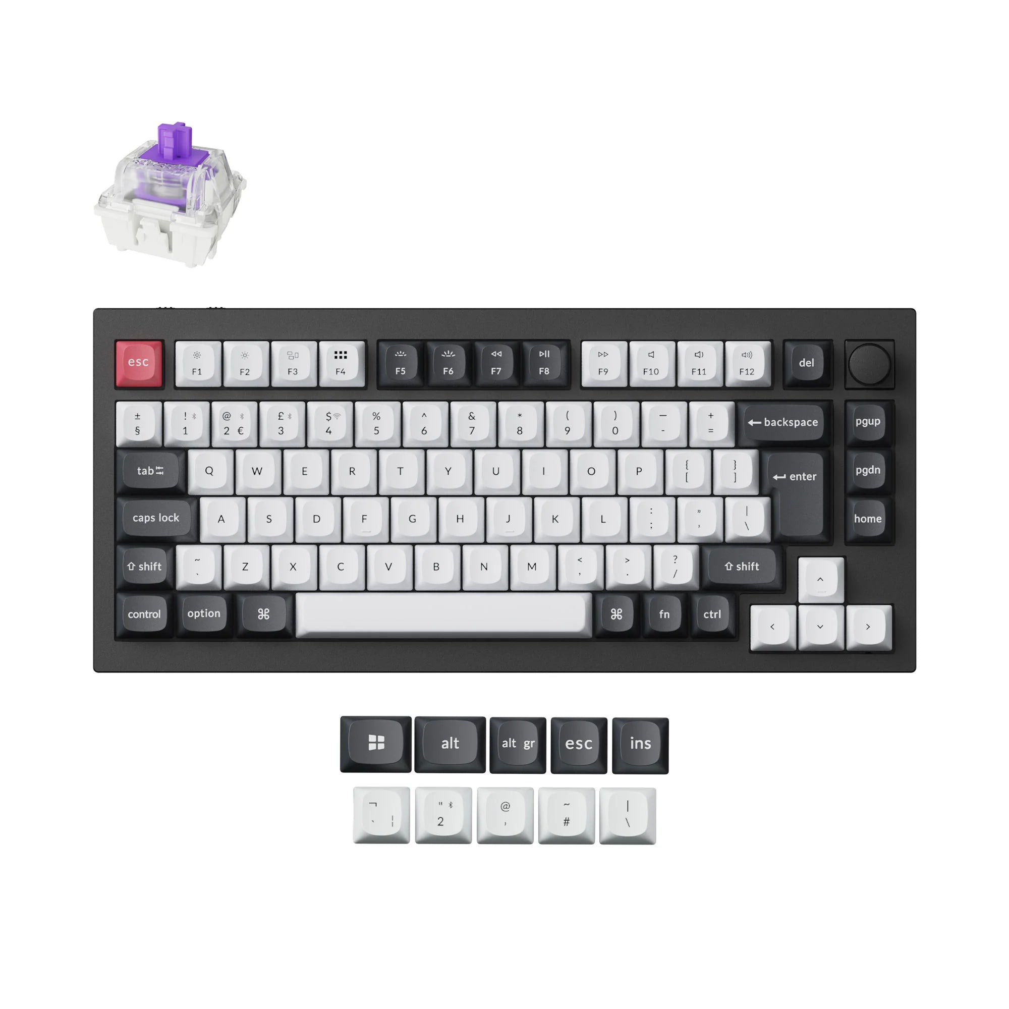 Keychron Q1 HE QMK Wireless Custom Keyboard ISO Layout Collection - View 2