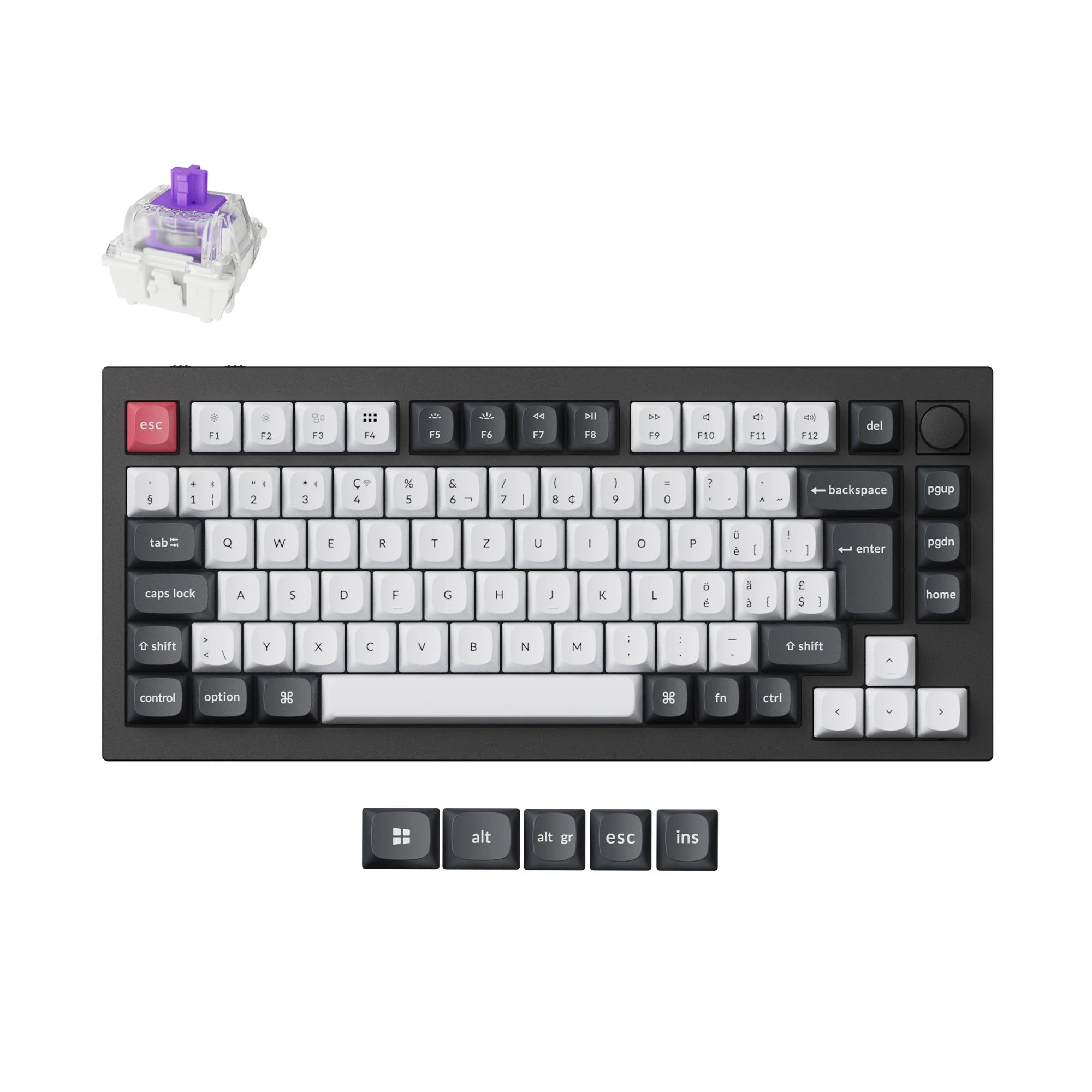 Keychron Q1 HE QMK Wireless Custom Keyboard ISO Layout Collection - View 4