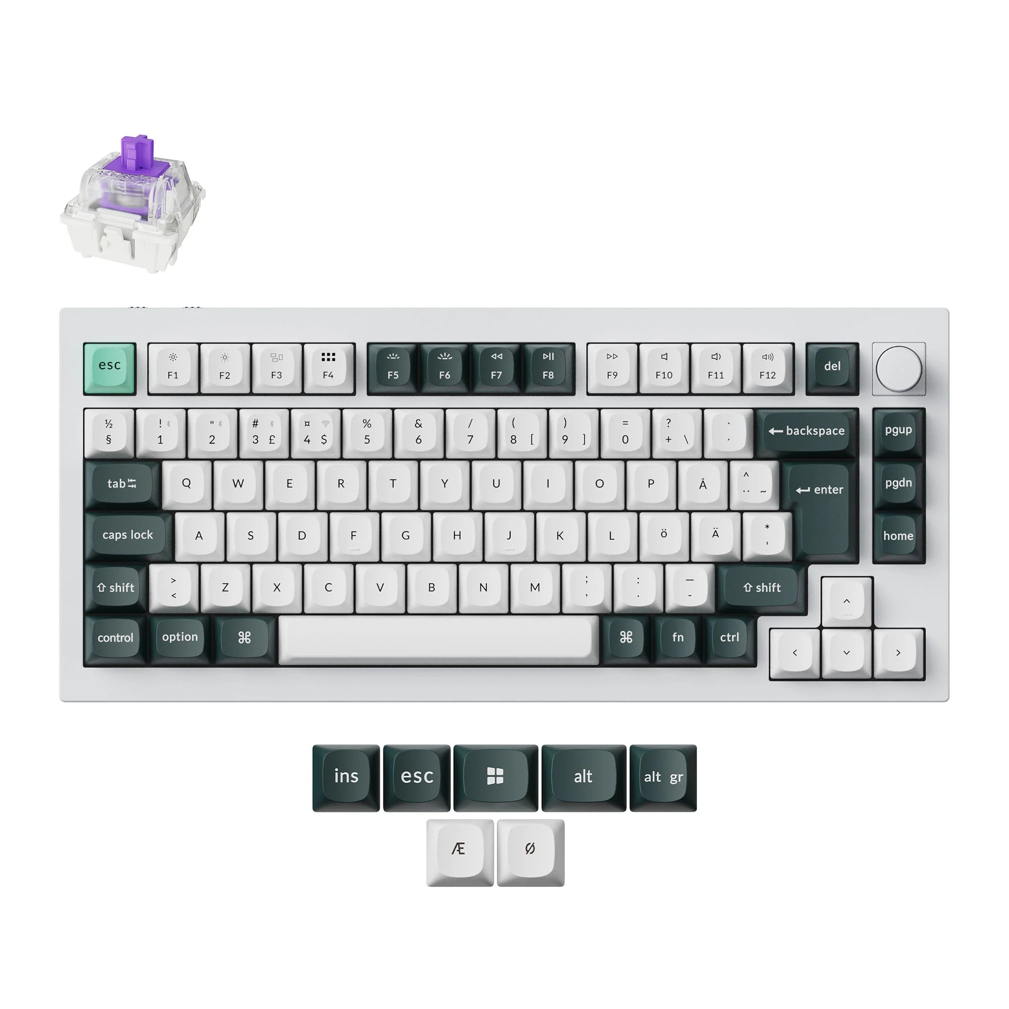 Keychron Q1 HE QMK Wireless Custom Keyboard ISO Layout Collection - View 5