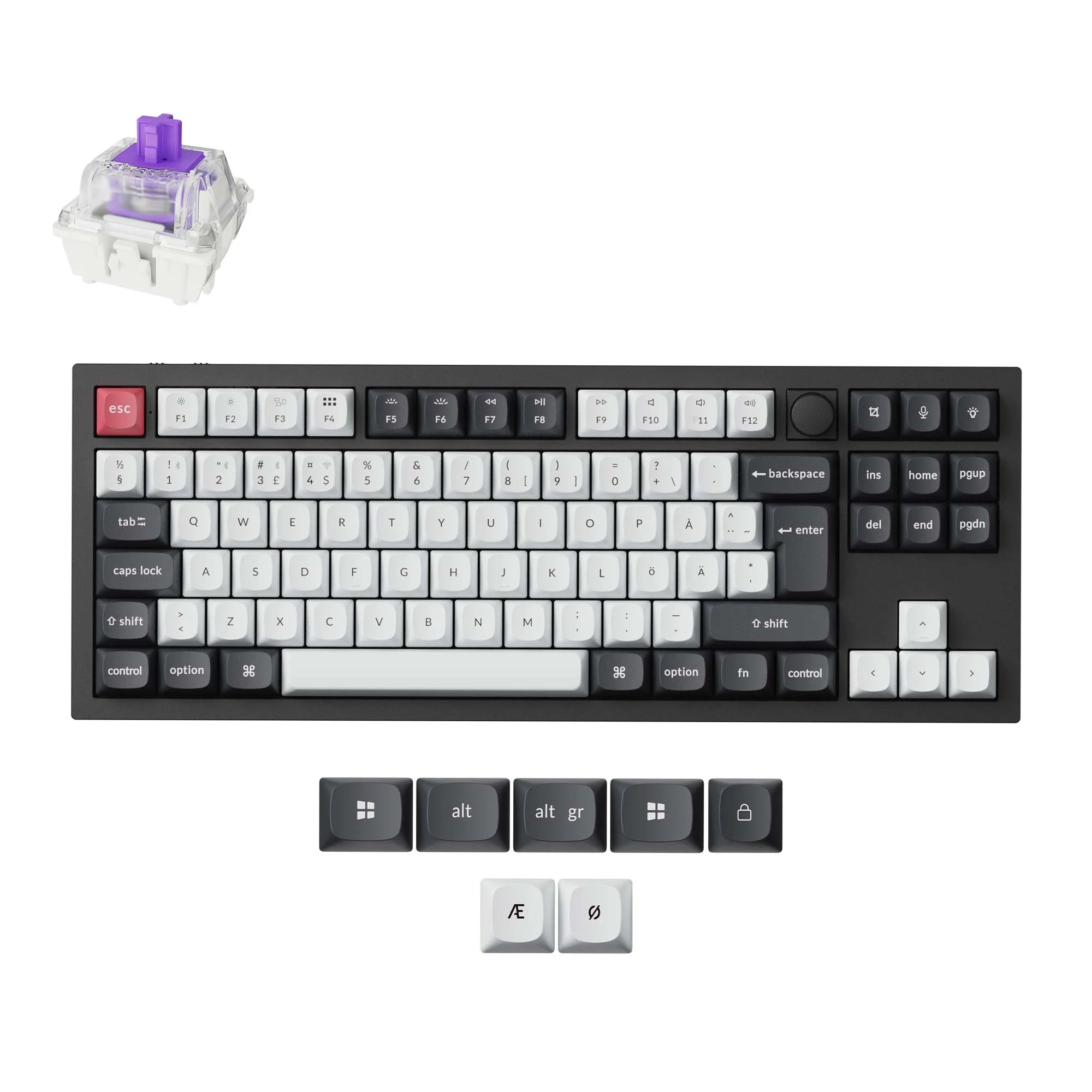 Keychron Q3 HE QMK Wireless Custom Keyboard ISO Layout Collection - View 4