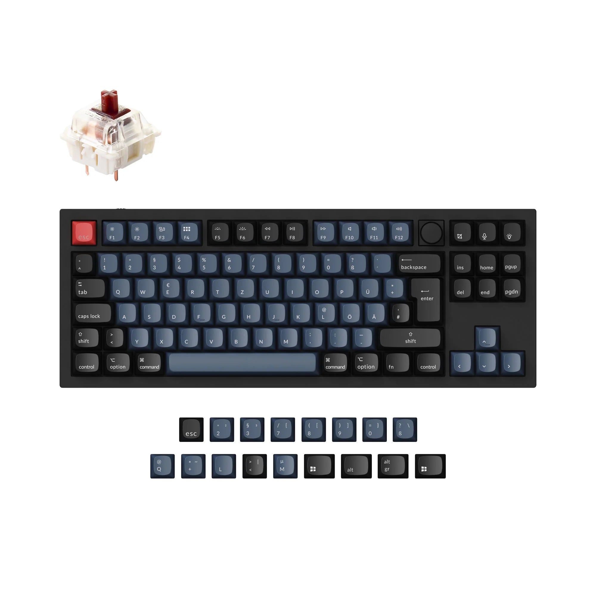 Keychron Q3 QMK Custom Mechanical Keyboard ISO Layout Collection - View 2
