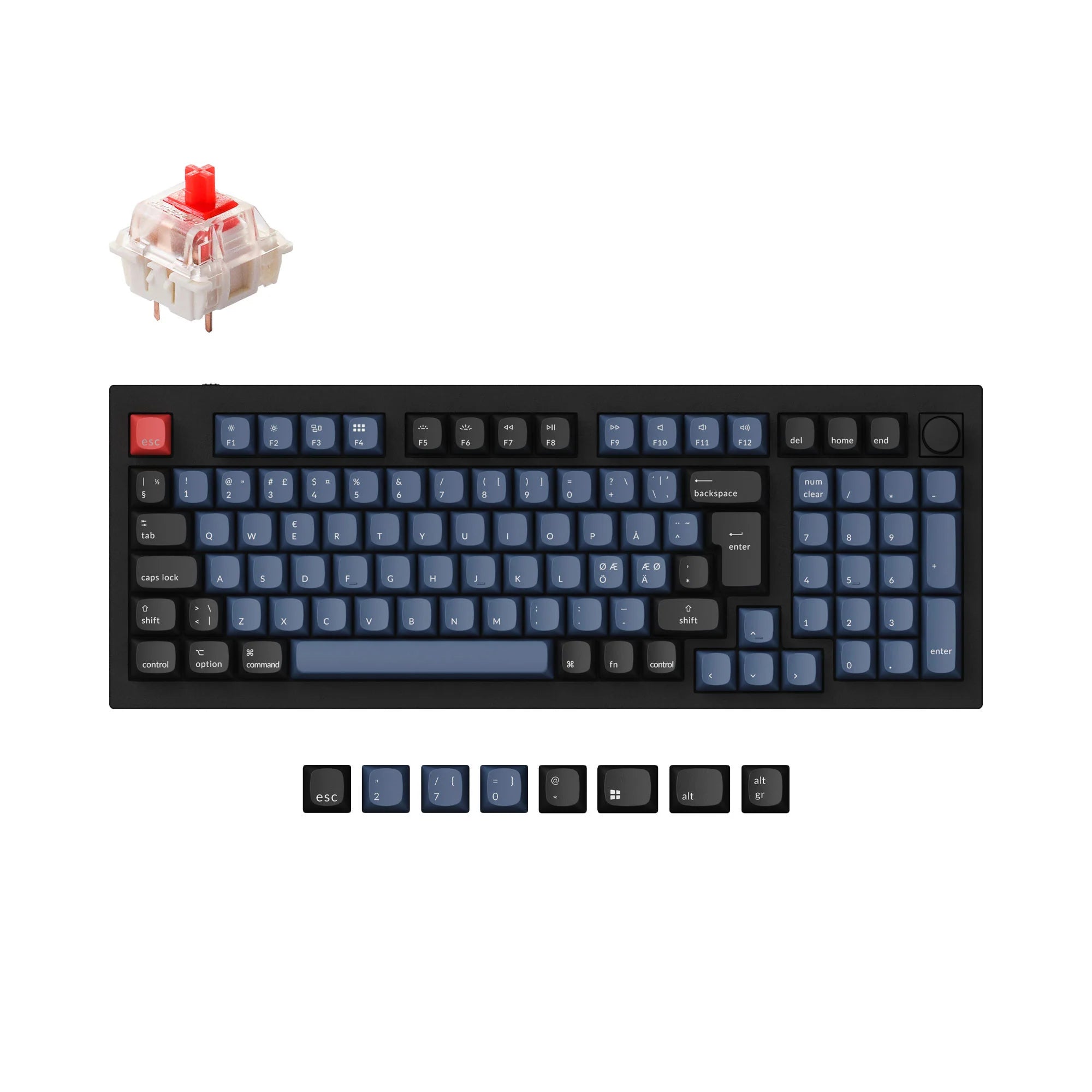 Keychron Q5 QMK Custom Mechanical Keyboard ISO Layout Collection - View 3
