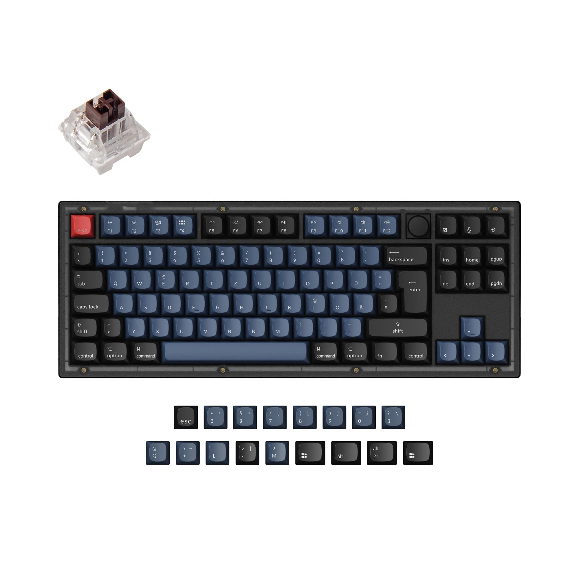 Keychron V3 QMK Custom Mechanical Keyboard ISO Layout Collection - View 2