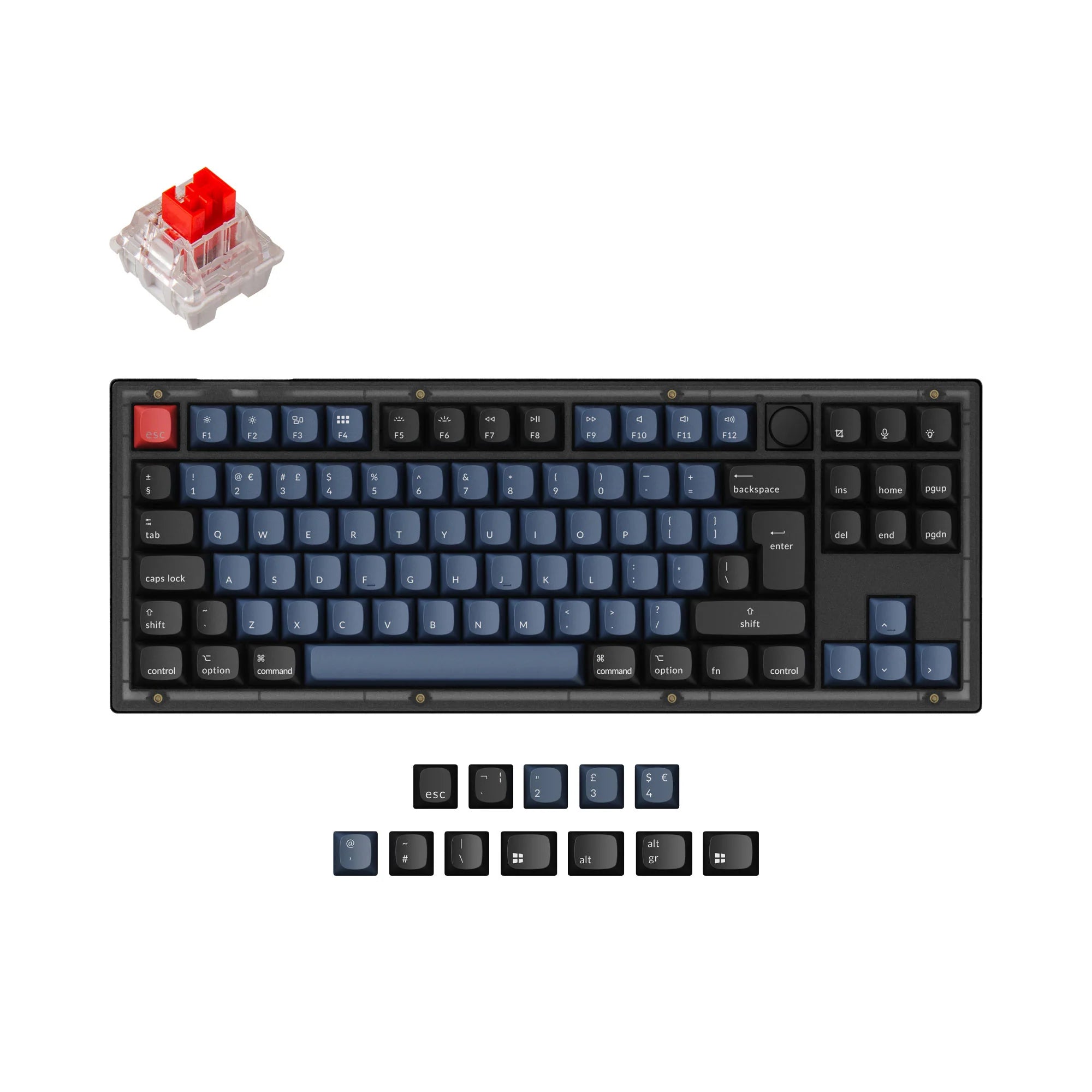 Keychron V3 QMK Custom Mechanical Keyboard ISO Layout Collection - View 3