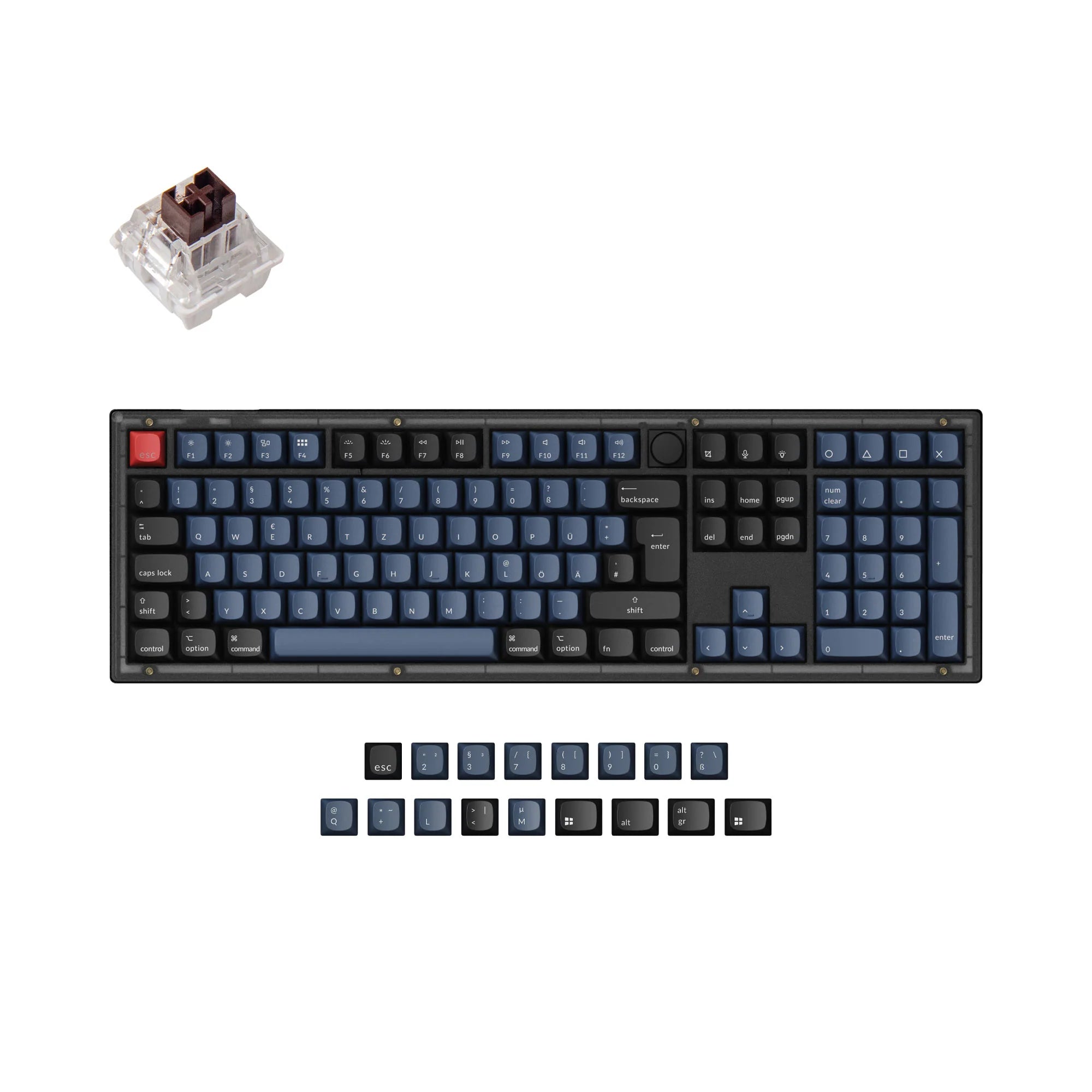 Keychron V6 QMK Custom Mechanical Keyboard ISO Layout Collection - View 2