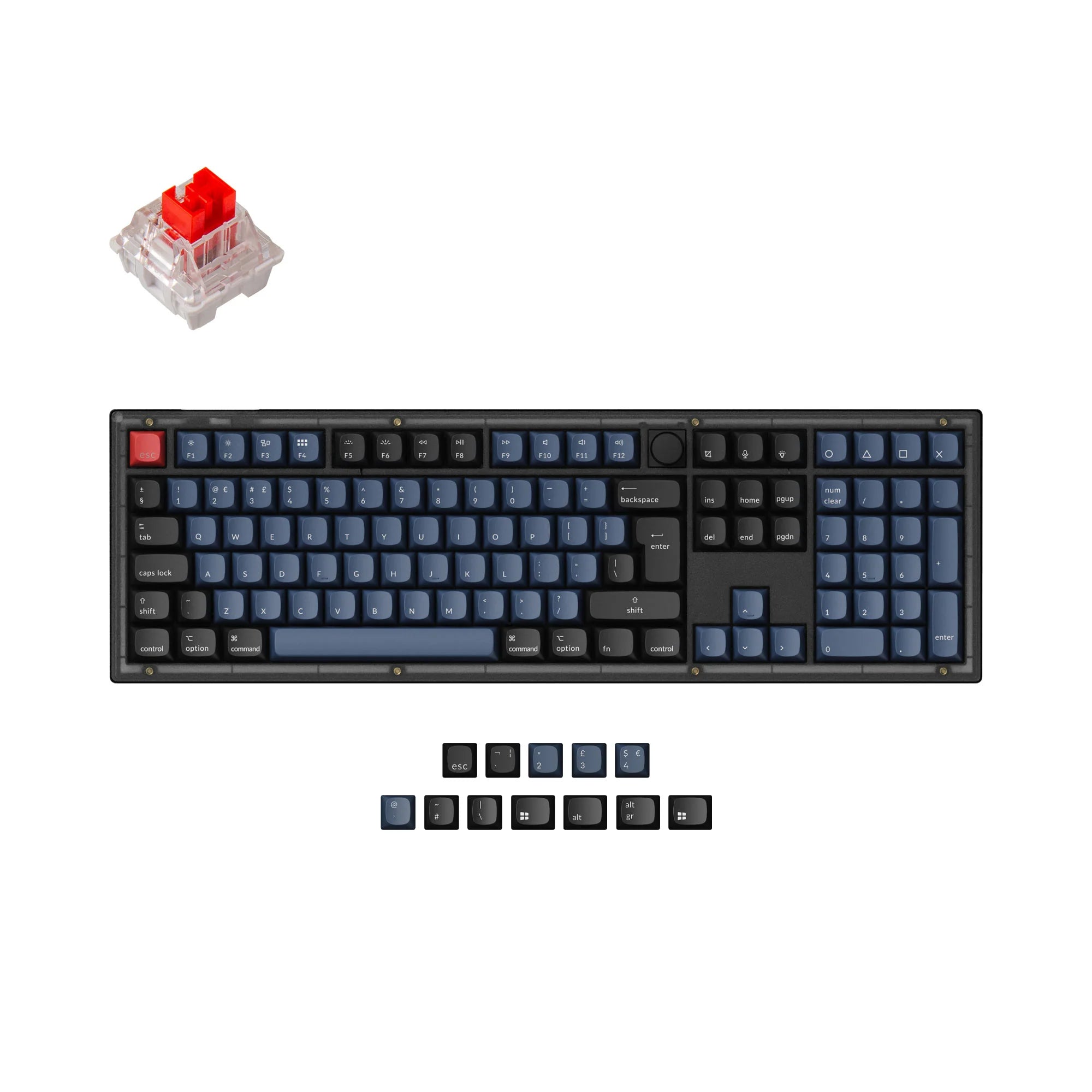 Keychron V6 QMK Custom Mechanical Keyboard ISO Layout Collection - View 3