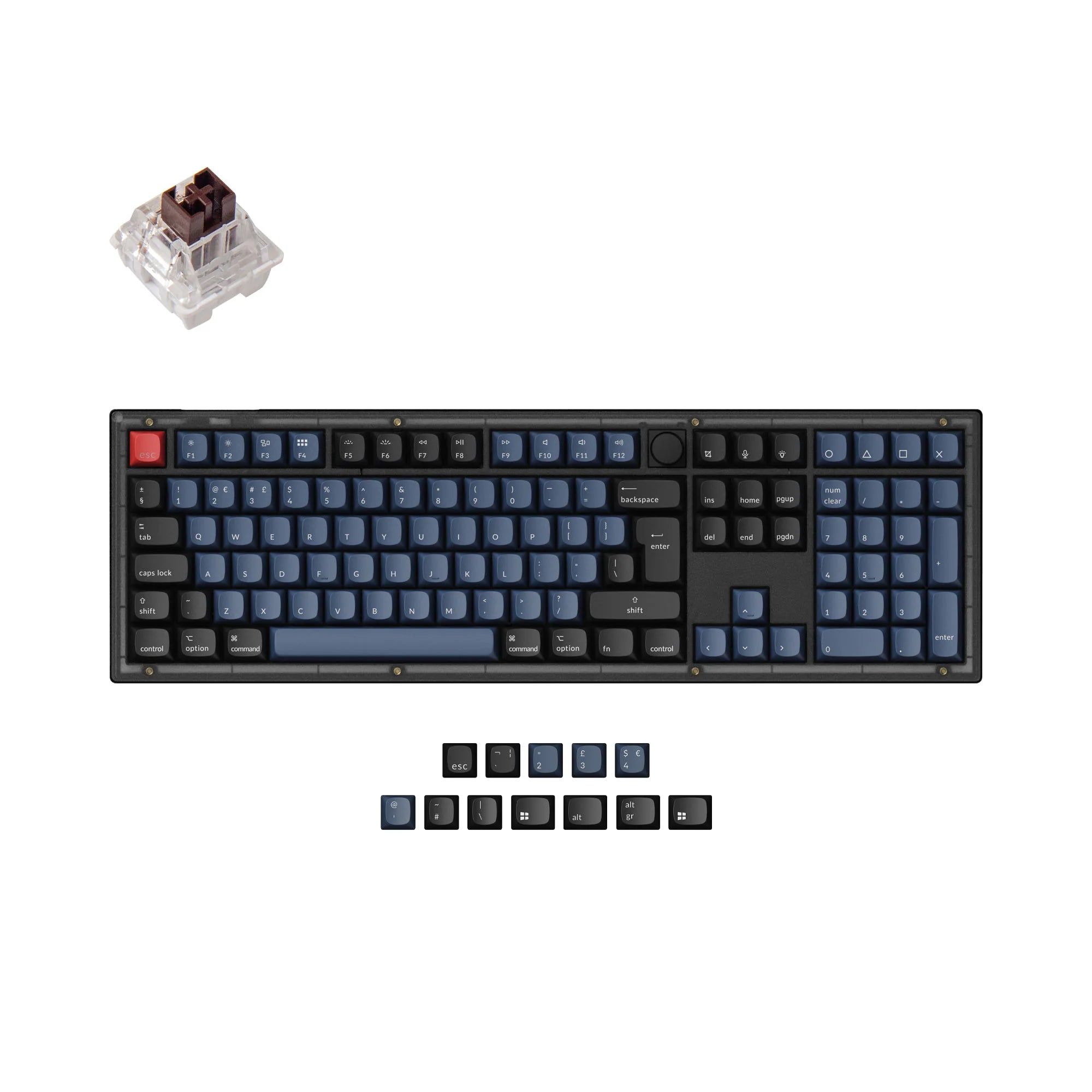 Keychron V6 QMK Custom Mechanical Keyboard ISO Layout Collection - View 4