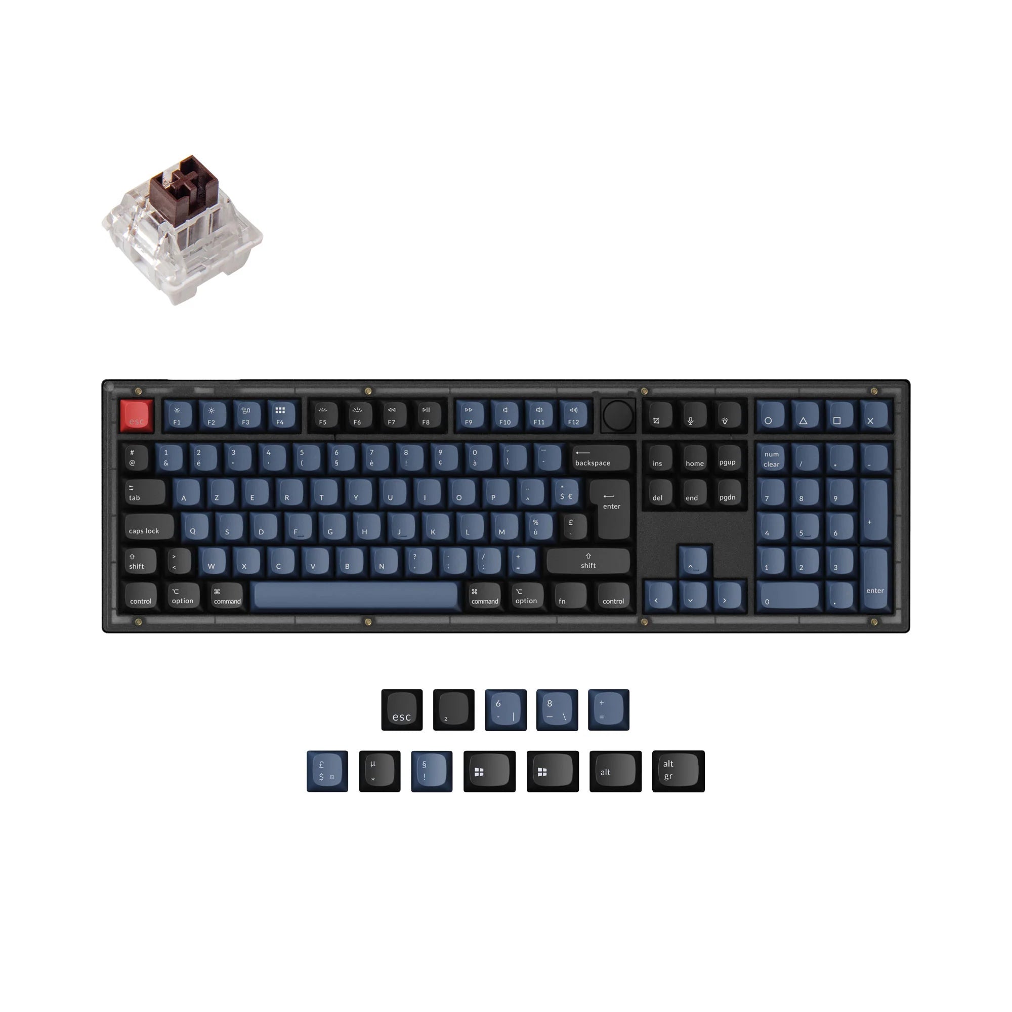 Keychron V6 QMK Custom Mechanical Keyboard ISO Layout Collection - View 6