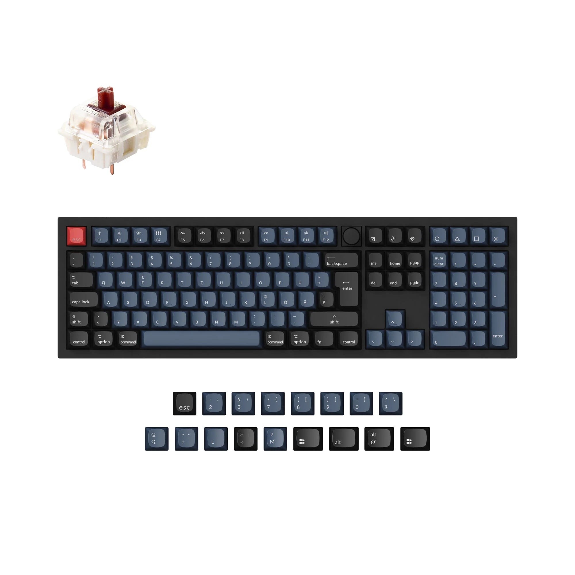 Keychron Q6 QMK Custom Mechanical Keyboard ISO Layout Collection - View 2