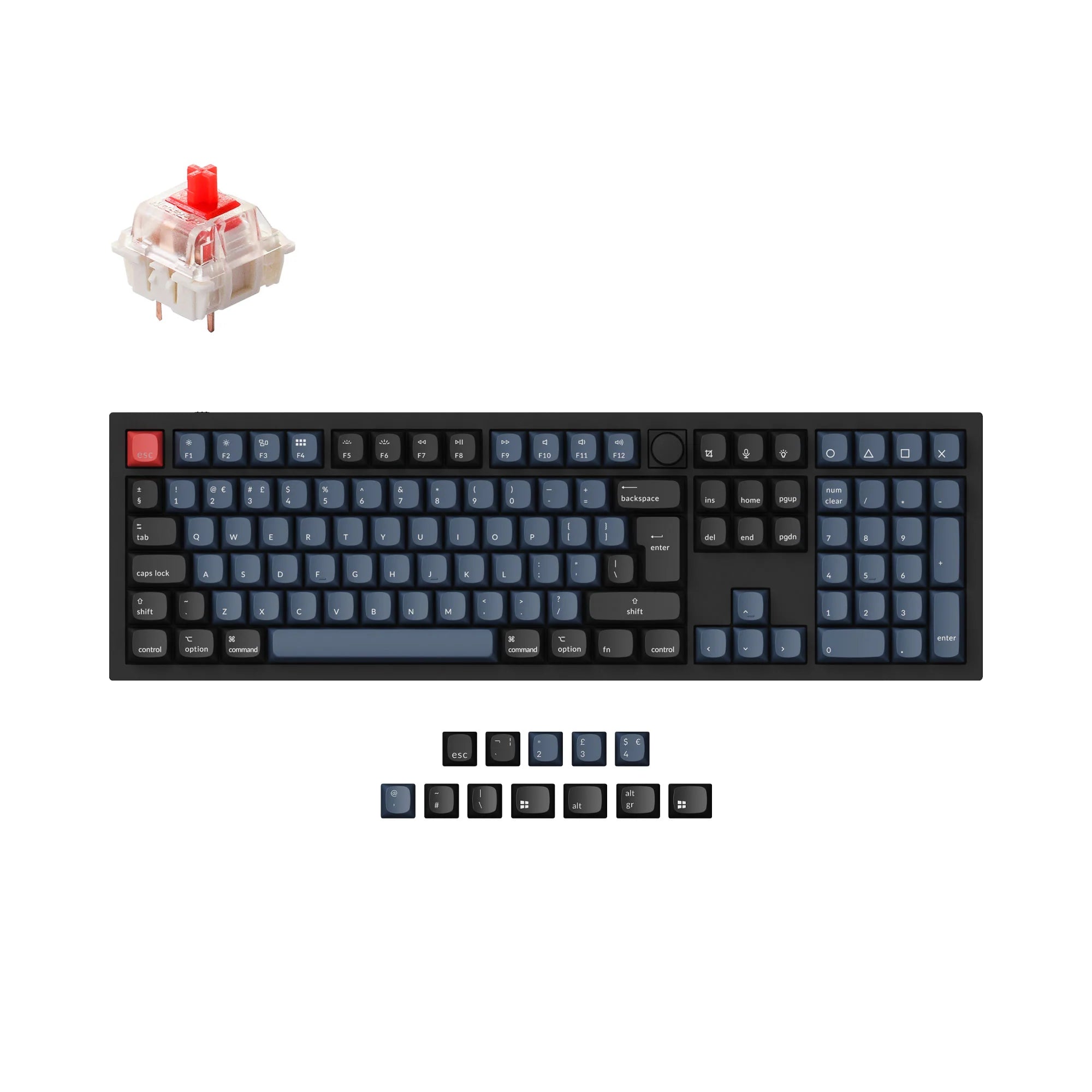 Keychron Q6 QMK Custom Mechanical Keyboard ISO Layout Collection - View 3