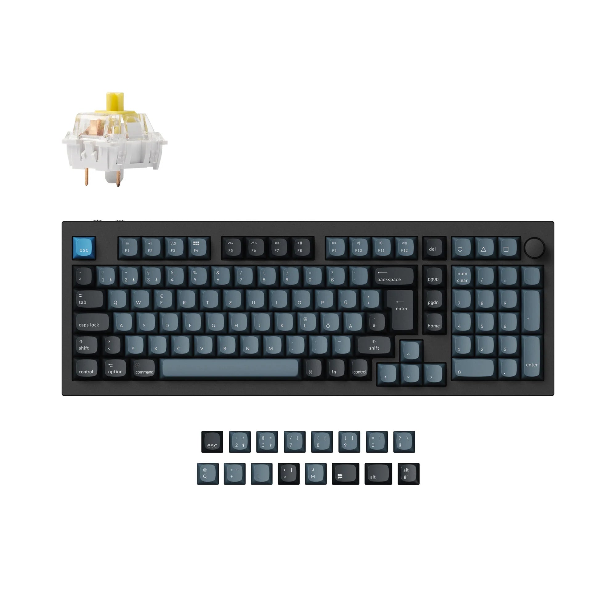 Keychron Q5 Pro QMK/VIA Wireless Custom Mechanical Keyboard ISO Layout - View 2