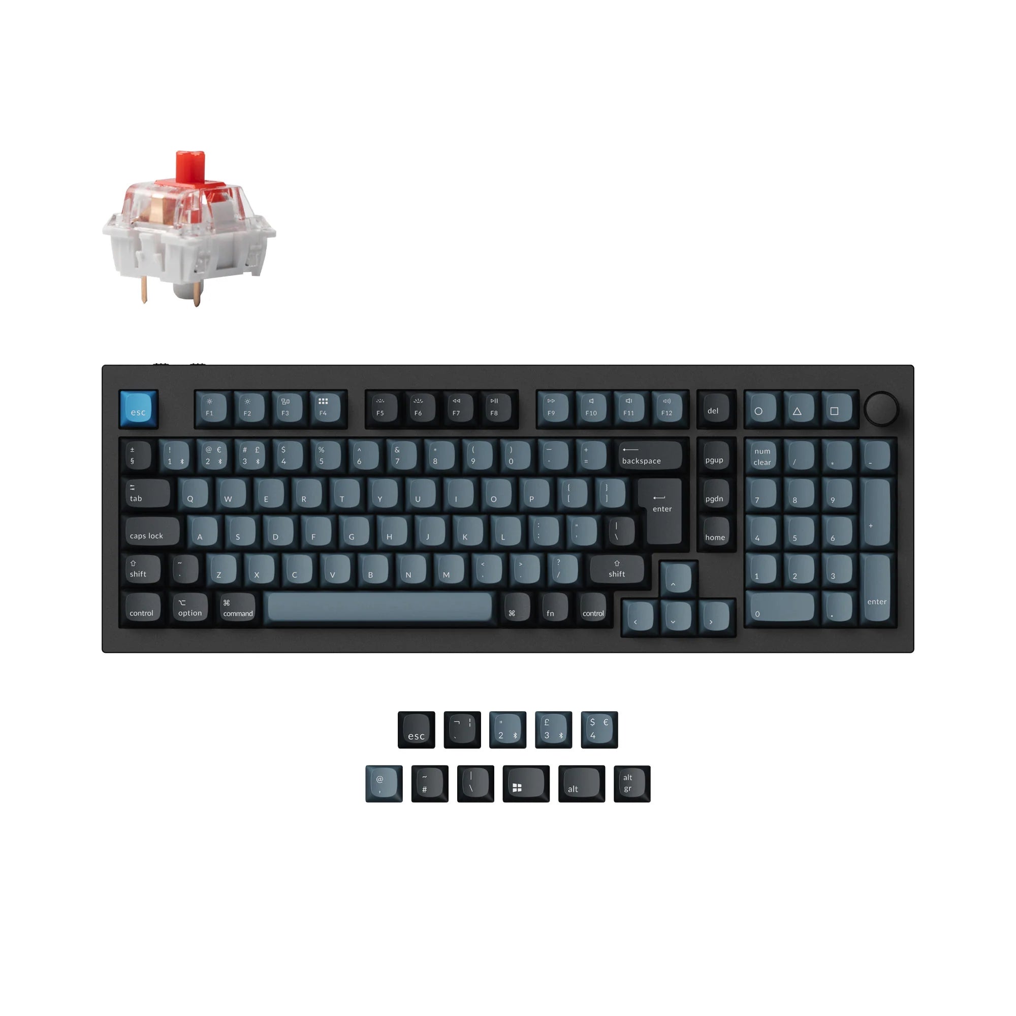 Keychron Q5 Pro QMK/VIA Wireless Custom Mechanical Keyboard ISO Layout - View 3