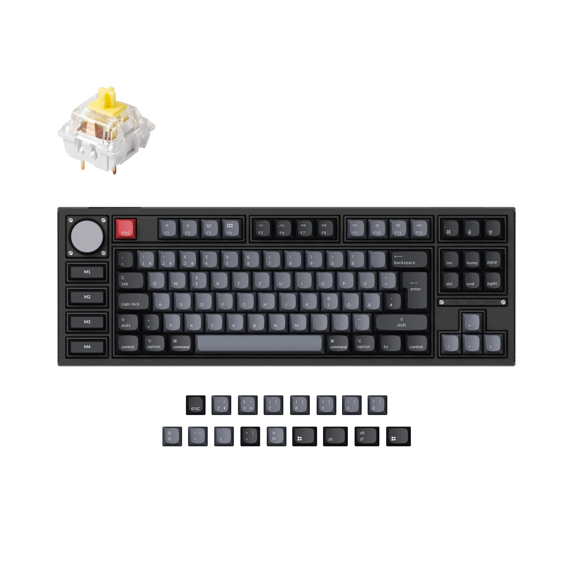 Keychron Q3 Pro QMK/VIA Wireless Custom Mechanical Keyboard ISO Layout - View 2