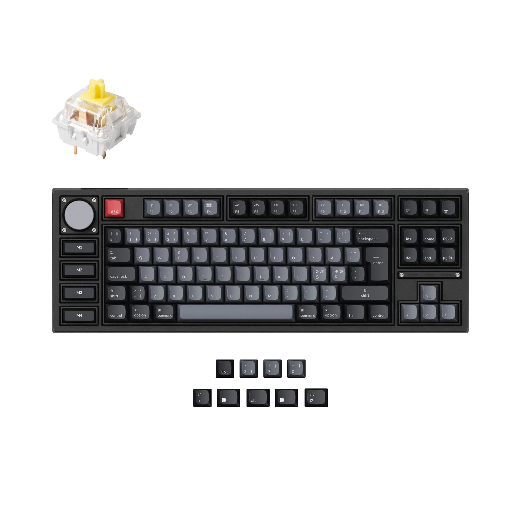 Keychron Q3 Pro QMK/VIA Wireless Custom Mechanical Keyboard ISO Layout - View 4