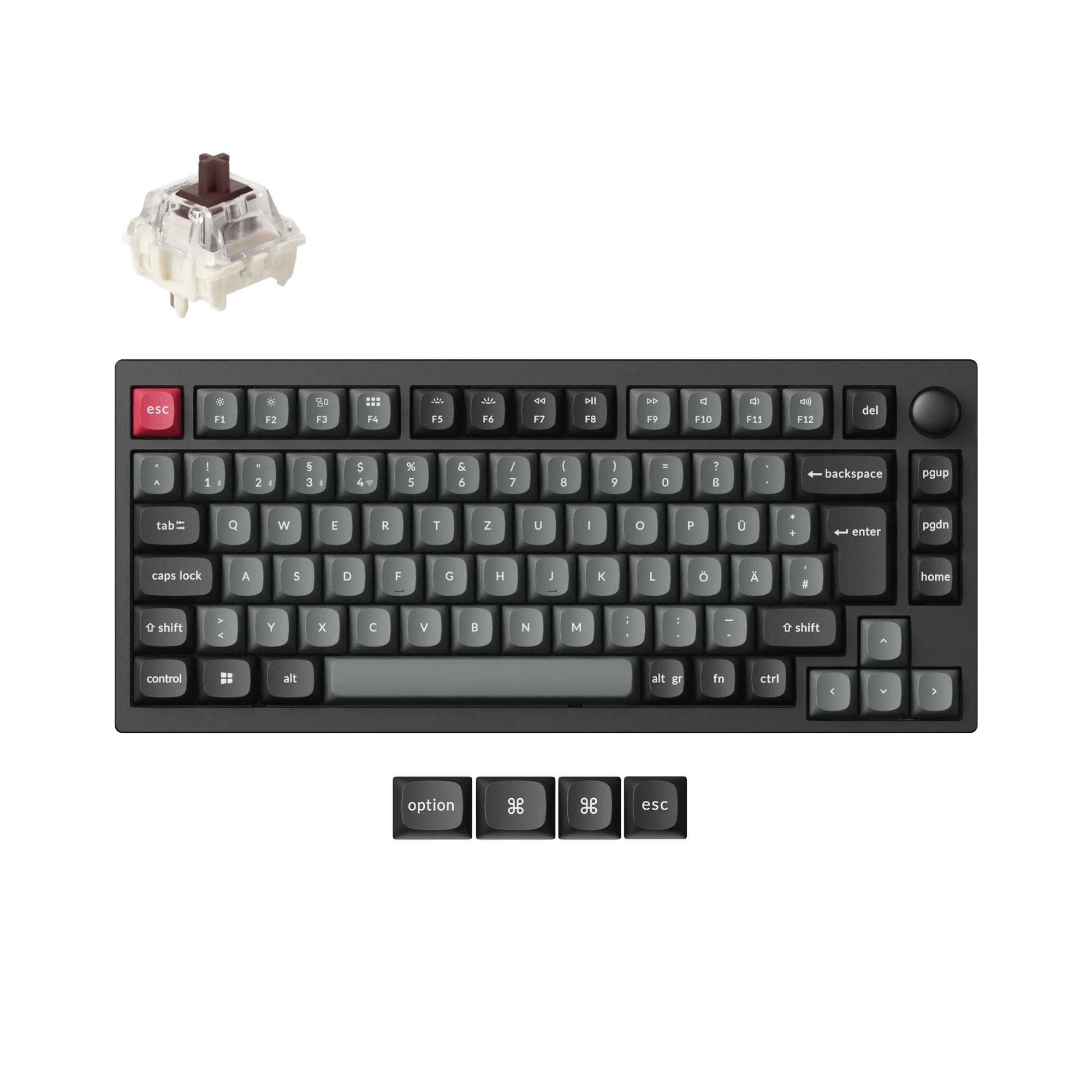 Lemokey P1 QMK Wireless Custom Mechanical Keyboard ISO Layout Collection - View 2