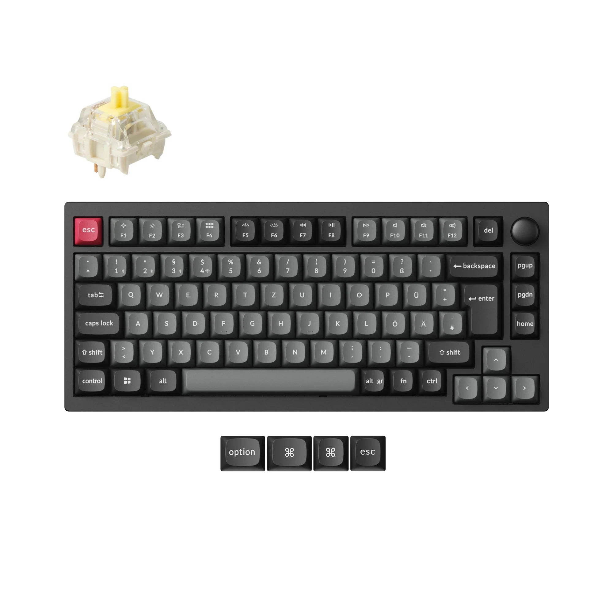 Lemokey P1 QMK Wireless Custom Mechanical Keyboard ISO Layout Collection - View 3