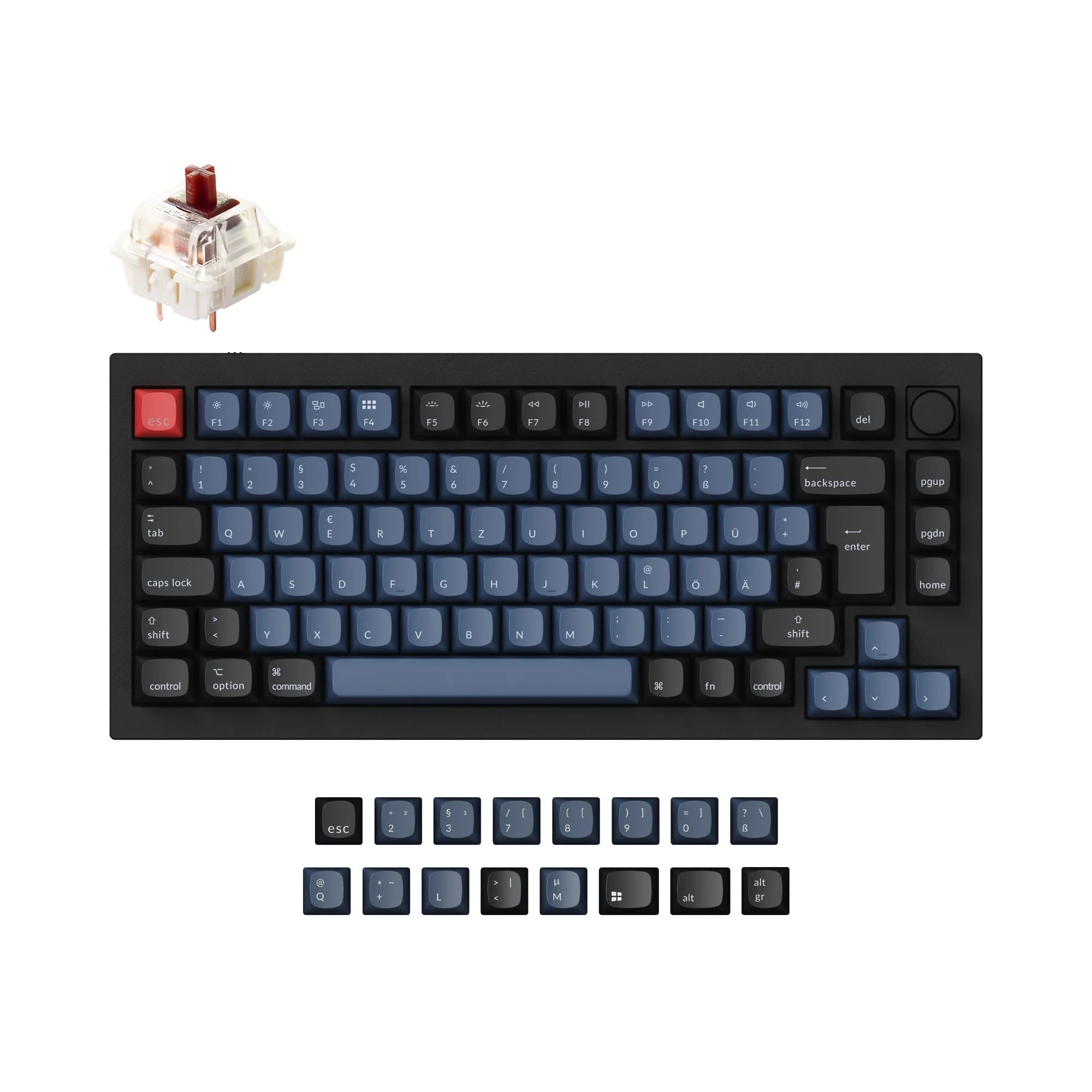Keychron Q1 QMK Custom Mechanical Keyboard ISO Layout Collection - View 2