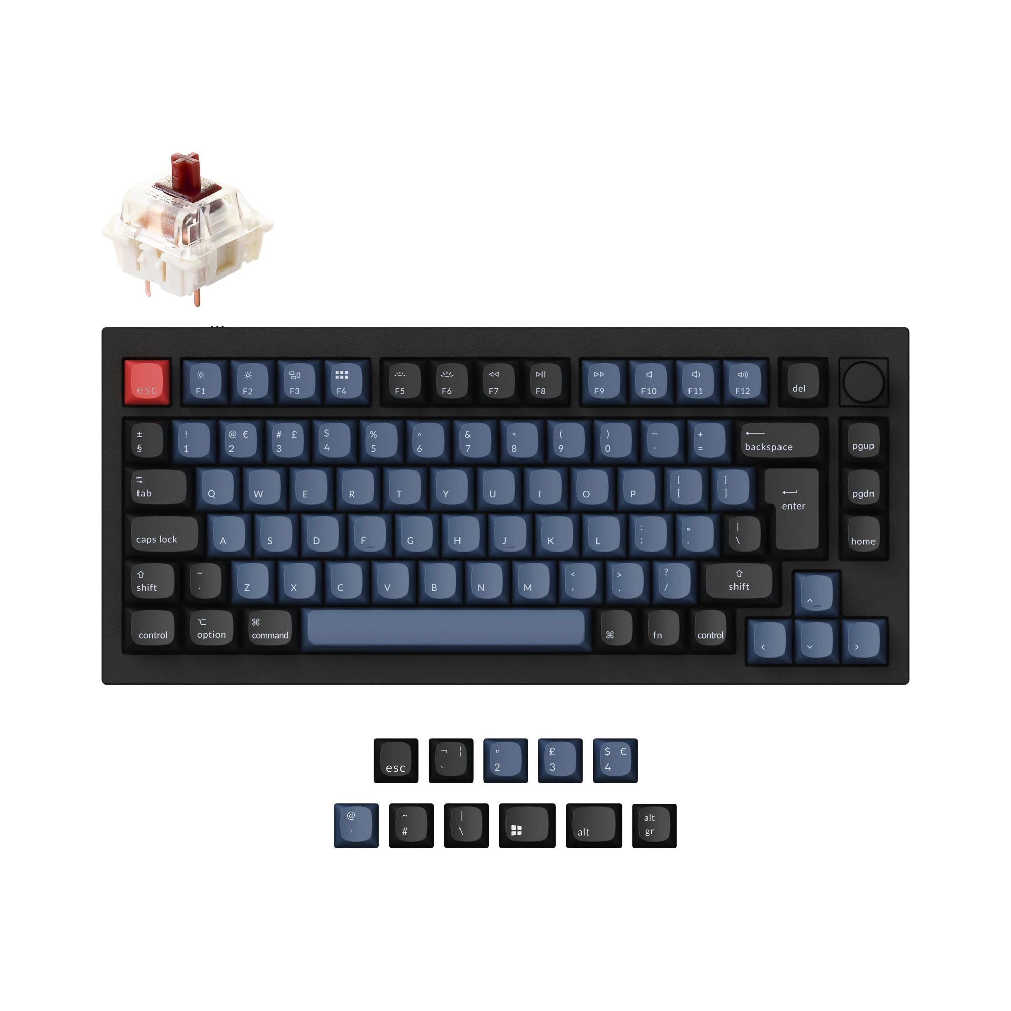Keychron Q1 QMK Custom Mechanical Keyboard ISO Layout Collection - View 4
