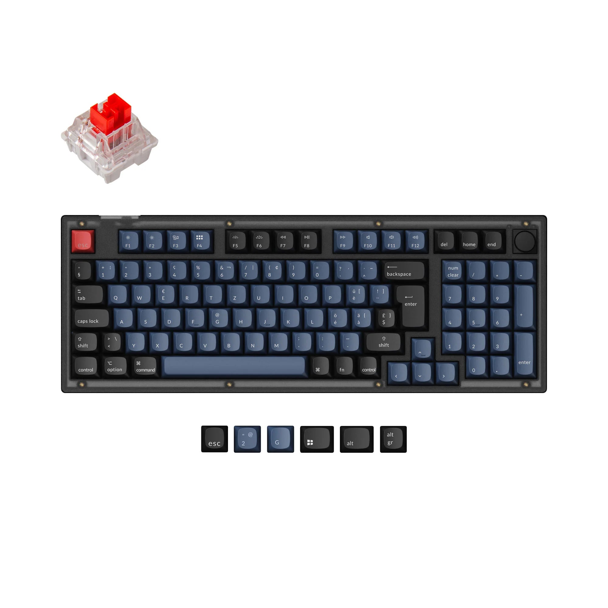 Keychron V5 QMK Custom Mechanical Keyboard ISO Layout Collection - View 3