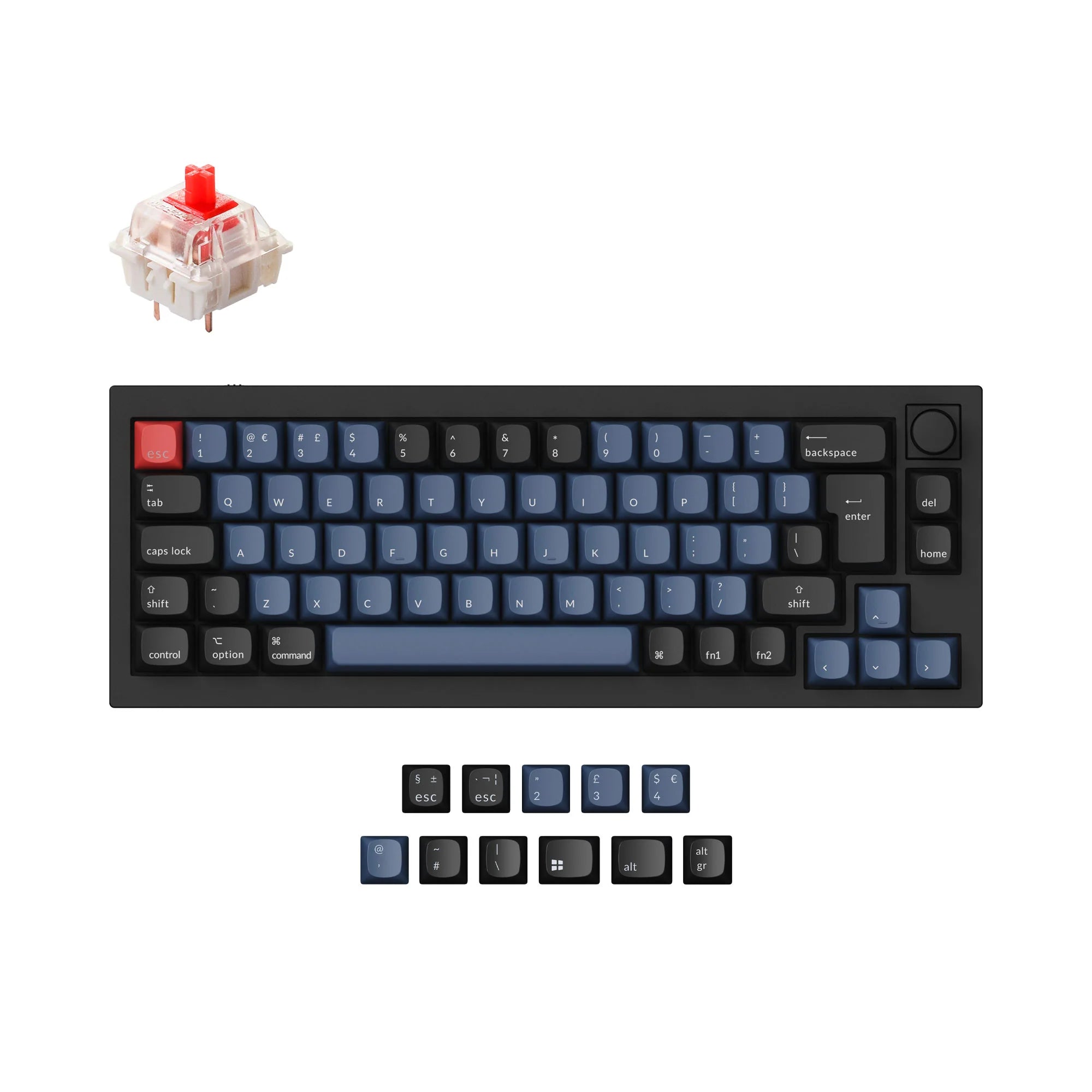 Keychron Q2 QMK Custom Mechanical Keyboard ISO Layout Collection - View 3