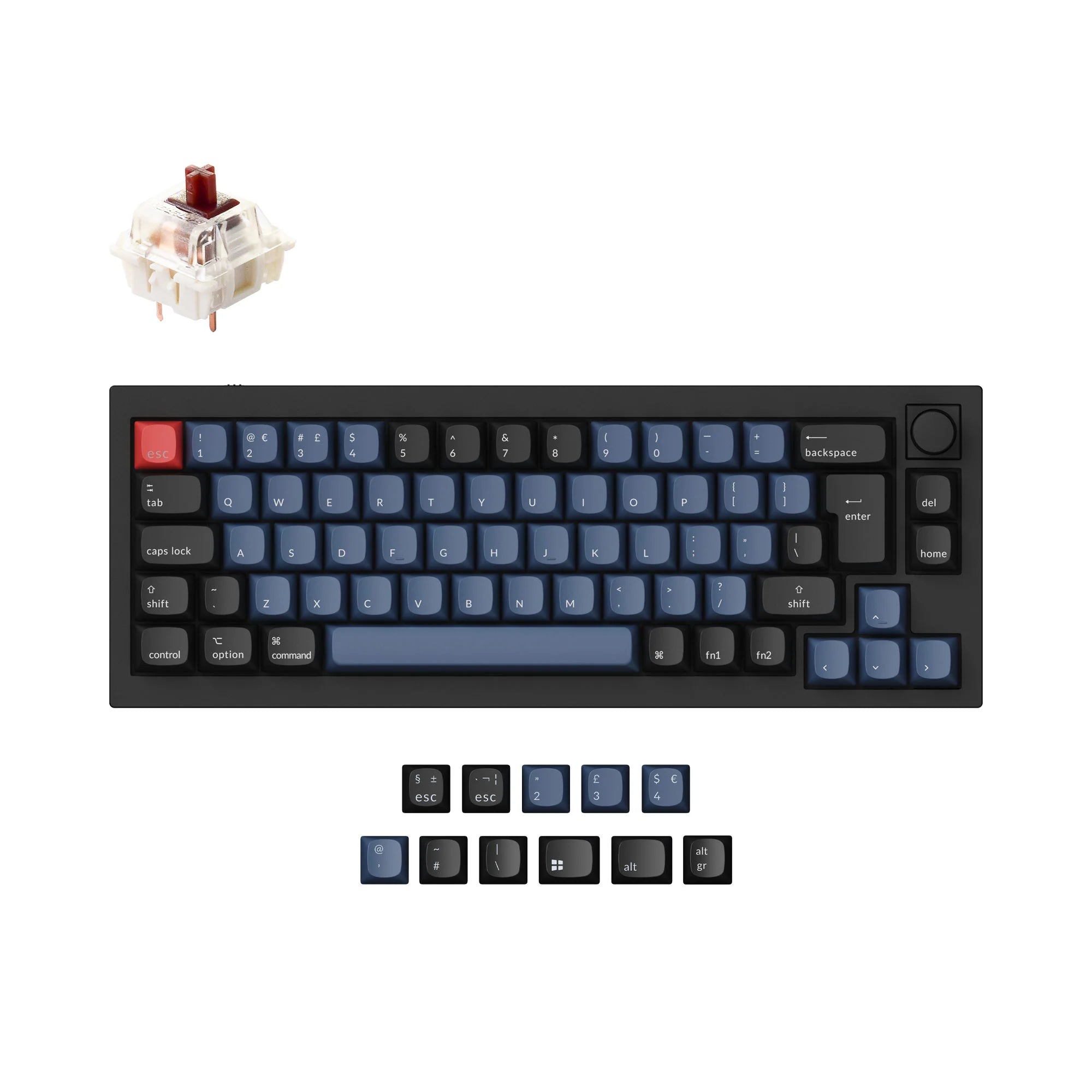 Keychron Q2 QMK Custom Mechanical Keyboard ISO Layout Collection - View 4