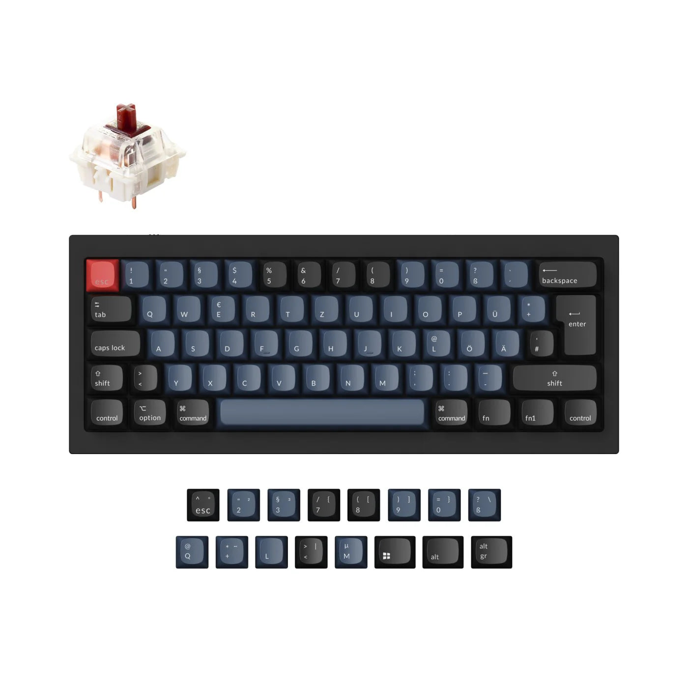 Keychron Q4 QMK Custom Mechanical Keyboard ISO Layout Collection - View 2