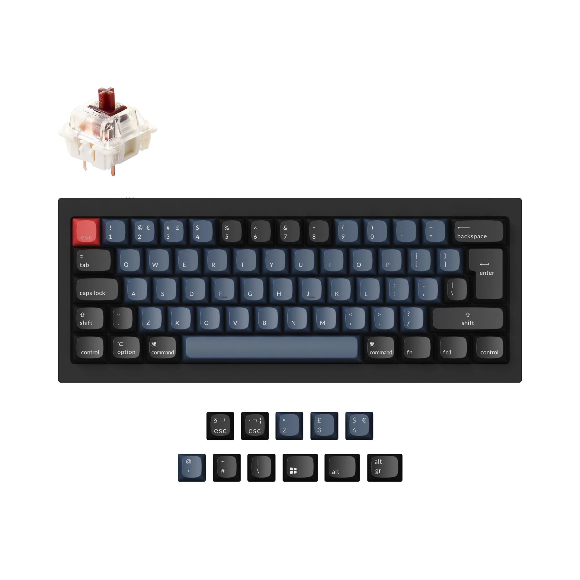 Keychron Q4 QMK Custom Mechanical Keyboard ISO Layout Collection - View 4