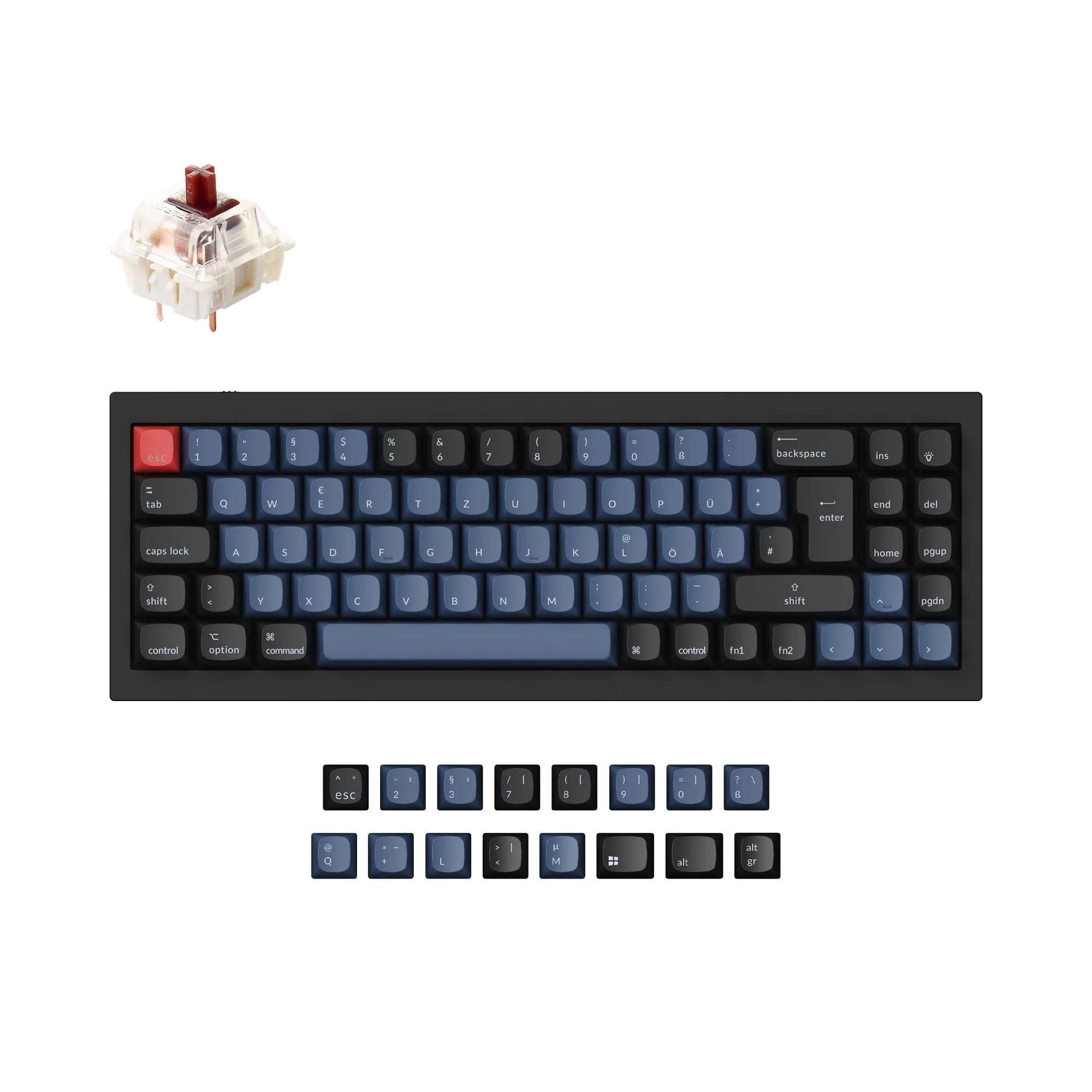 Keychron Q7 QMK Custom Mechanical Keyboard ISO Layout Collection - View 2