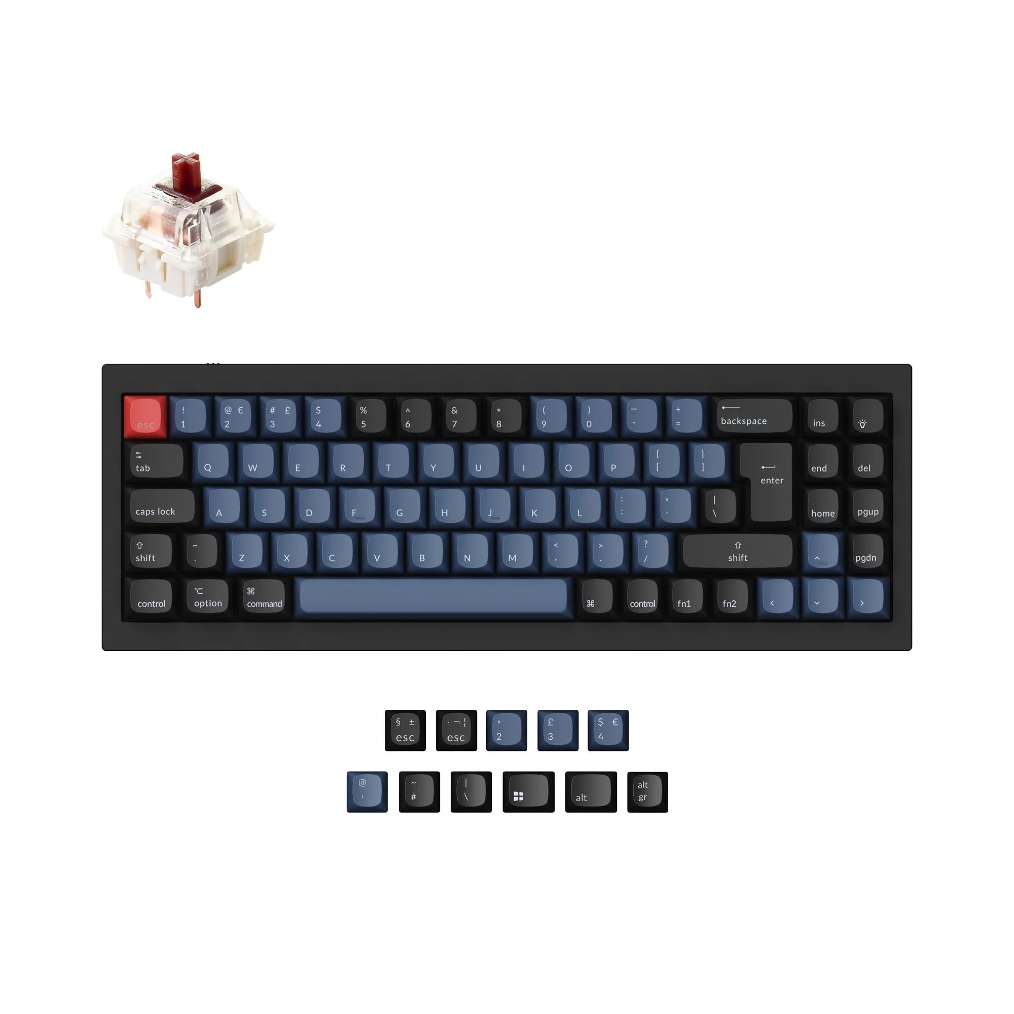 Keychron Q7 QMK Custom Mechanical Keyboard ISO Layout Collection - View 4