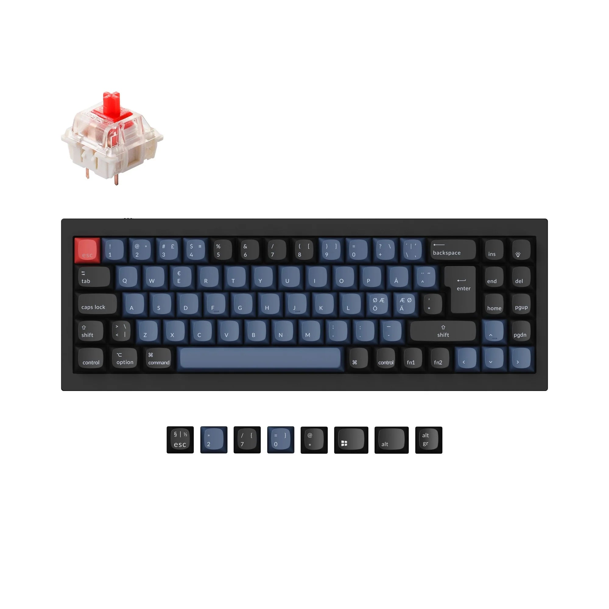 Keychron Q7 QMK Custom Mechanical Keyboard ISO Layout Collection - View 5