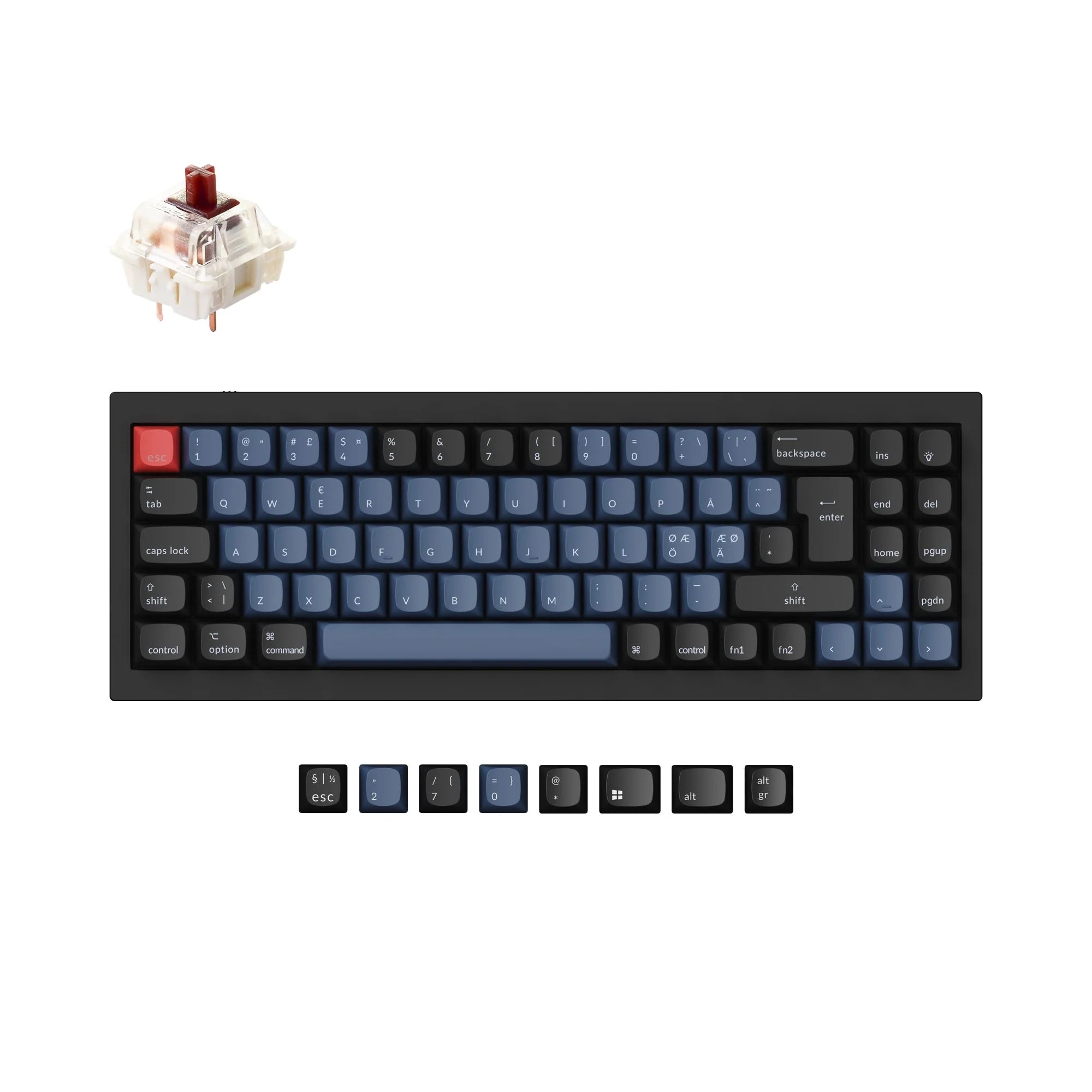 Keychron Q7 QMK Custom Mechanical Keyboard ISO Layout Collection - View 6
