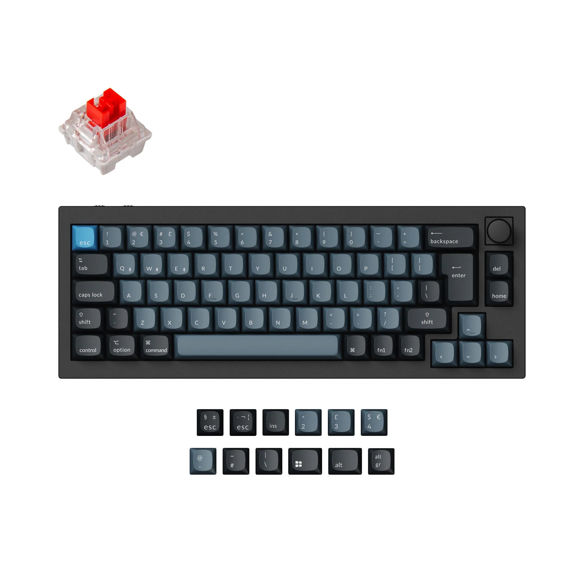 Keychron Q2 Pro QMK/VIA Wireless Custom Mechanical Keyboard ISO Layout - View 3
