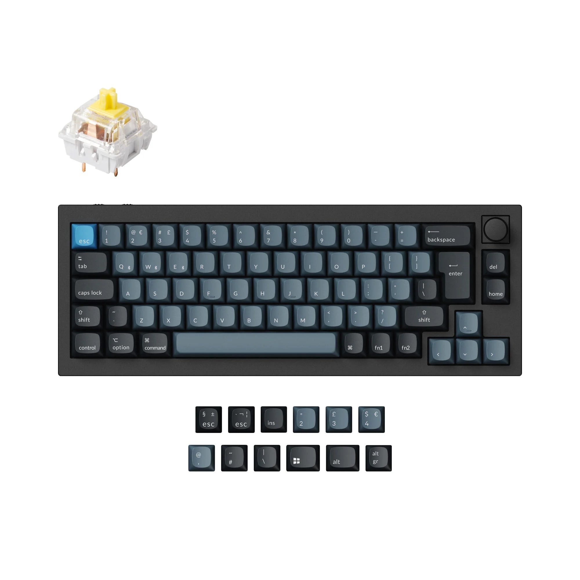 Keychron Q2 Pro QMK/VIA Wireless Custom Mechanical Keyboard ISO Layout - View 4