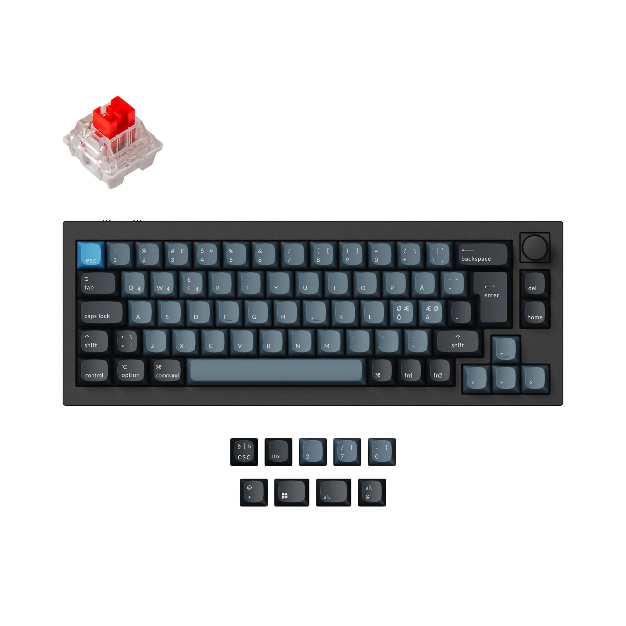 Keychron Q2 Pro QMK/VIA Wireless Custom Mechanical Keyboard ISO Layout - View 5