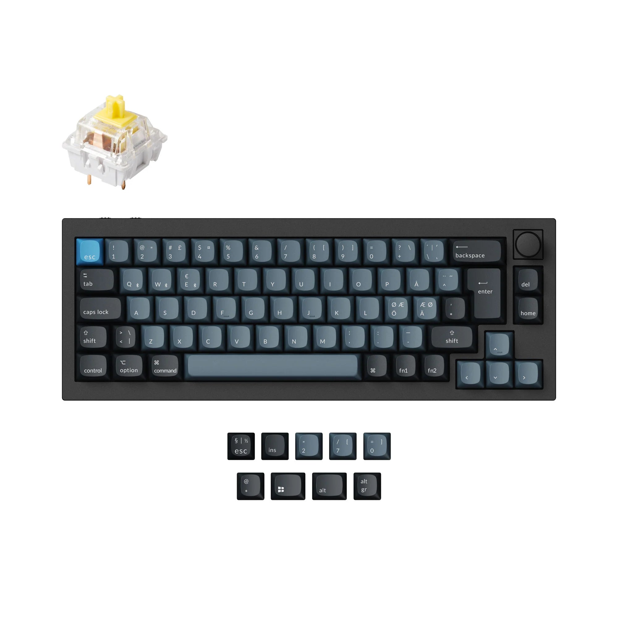 Keychron Q2 Pro QMK/VIA Wireless Custom Mechanical Keyboard ISO Layout - View 6
