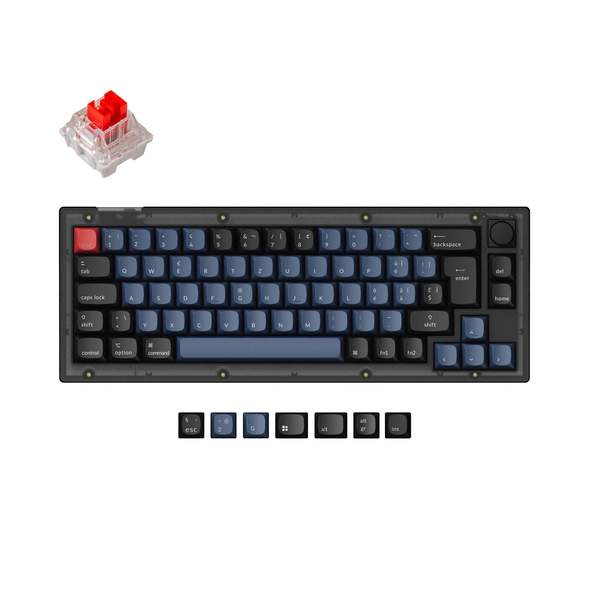 Keychron V2 QMK Custom Mechanical Keyboard ISO Layout Collection - View 3
