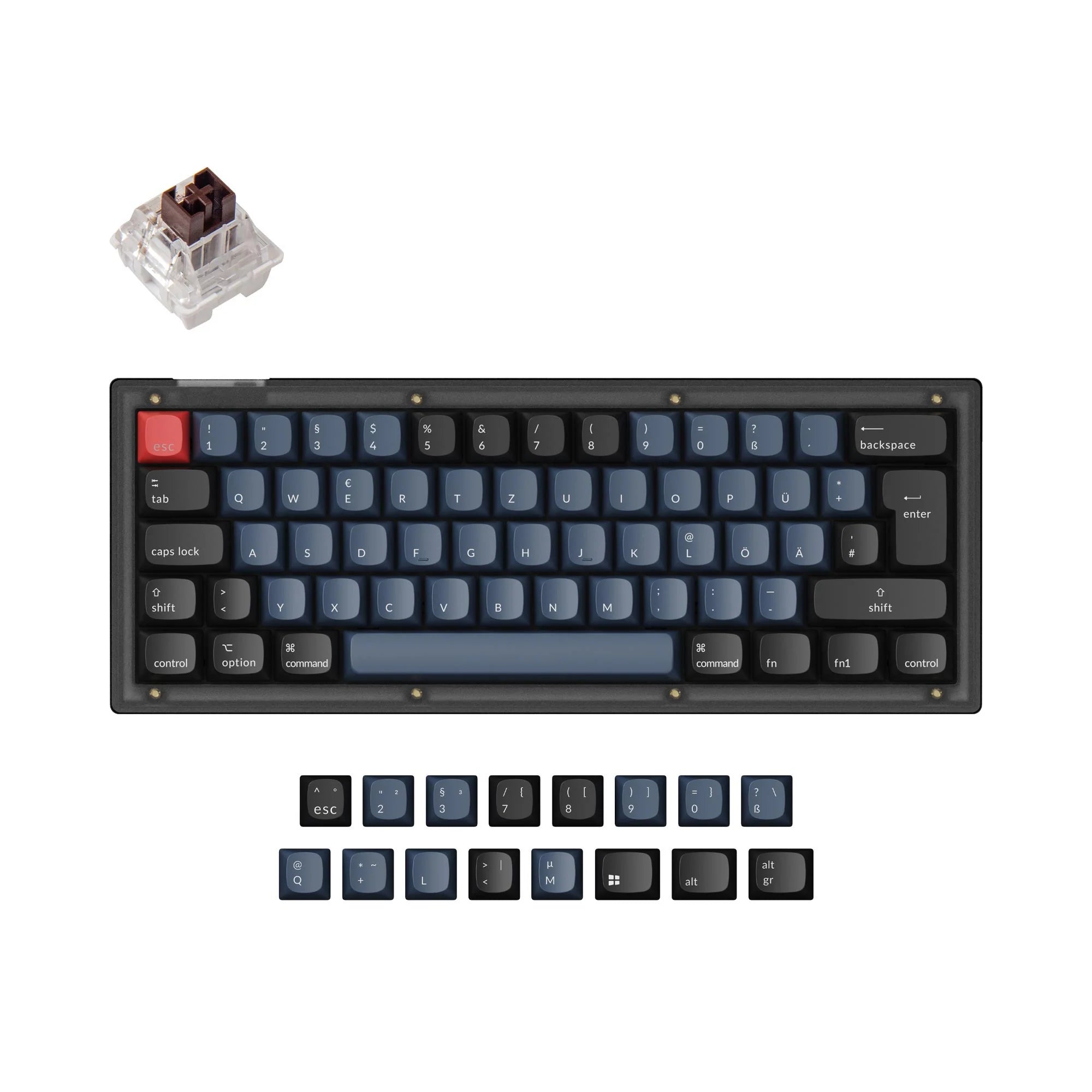 Keychron V4 QMK Custom Mechanical Keyboard ISO Layout Collection - View 2