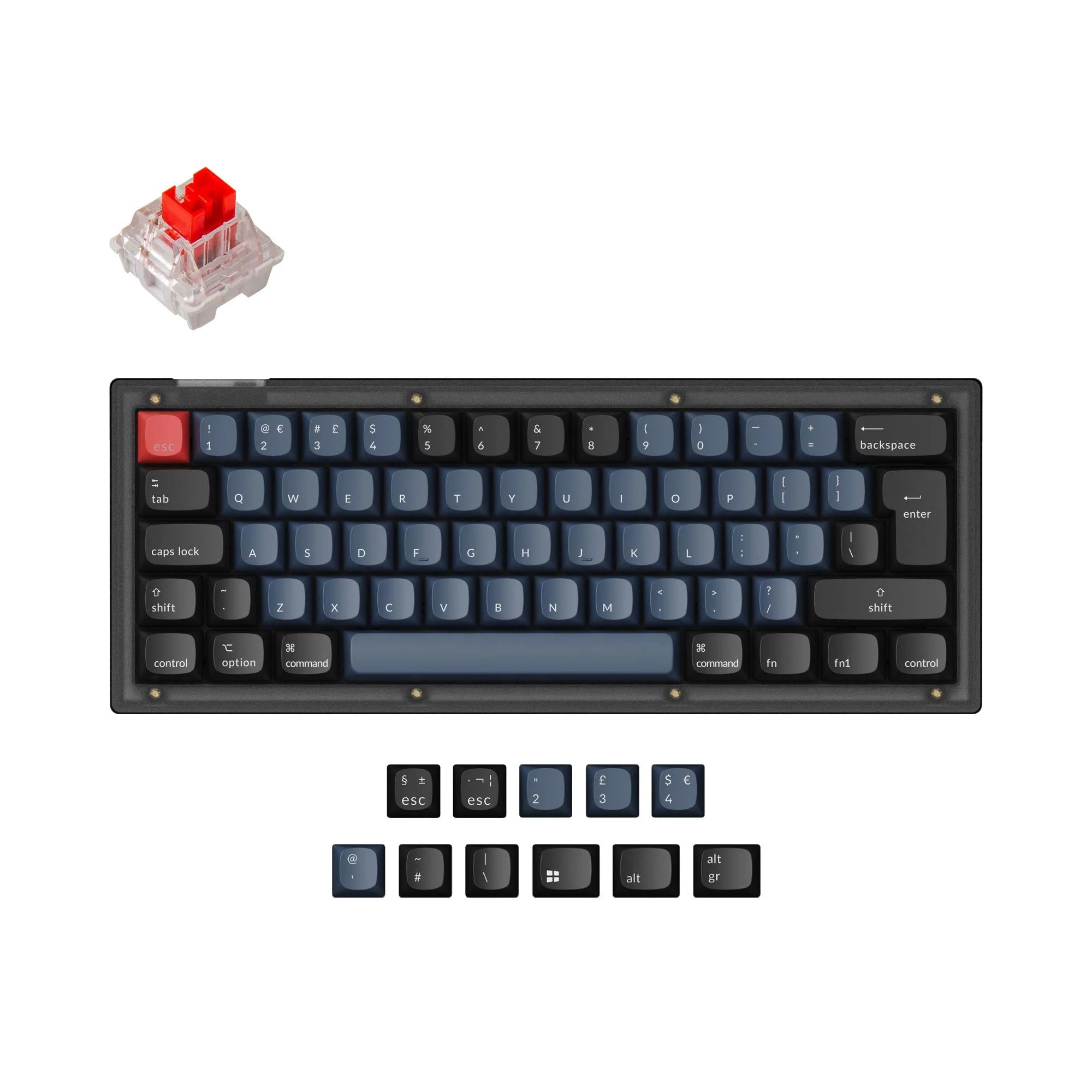 Keychron V4 QMK Custom Mechanical Keyboard ISO Layout Collection - View 3