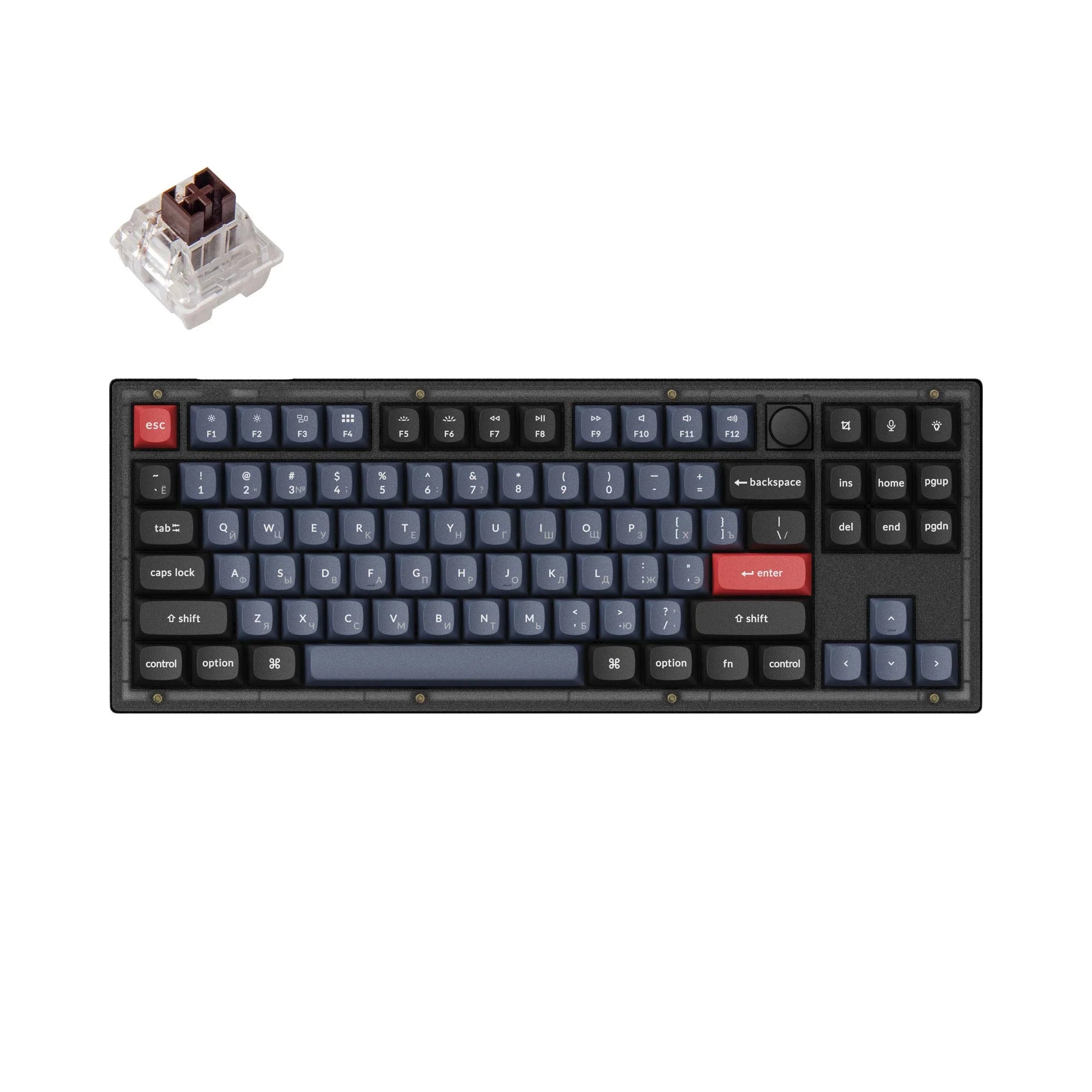 Keychron V3 QMK Custom Mechanical Keyboard Russian Layout - View 2